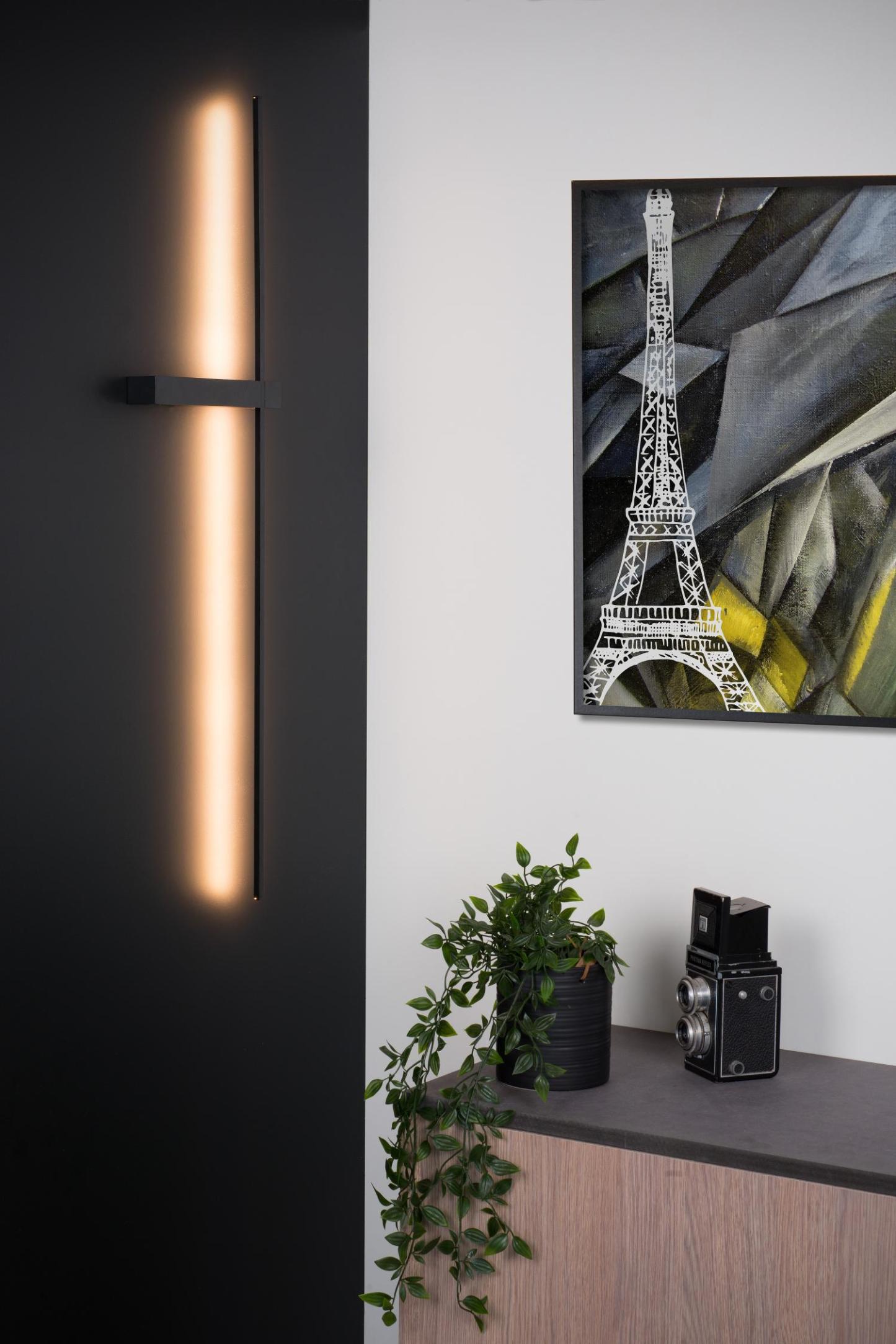 Segin Wall Lights - Matt Black/Opal