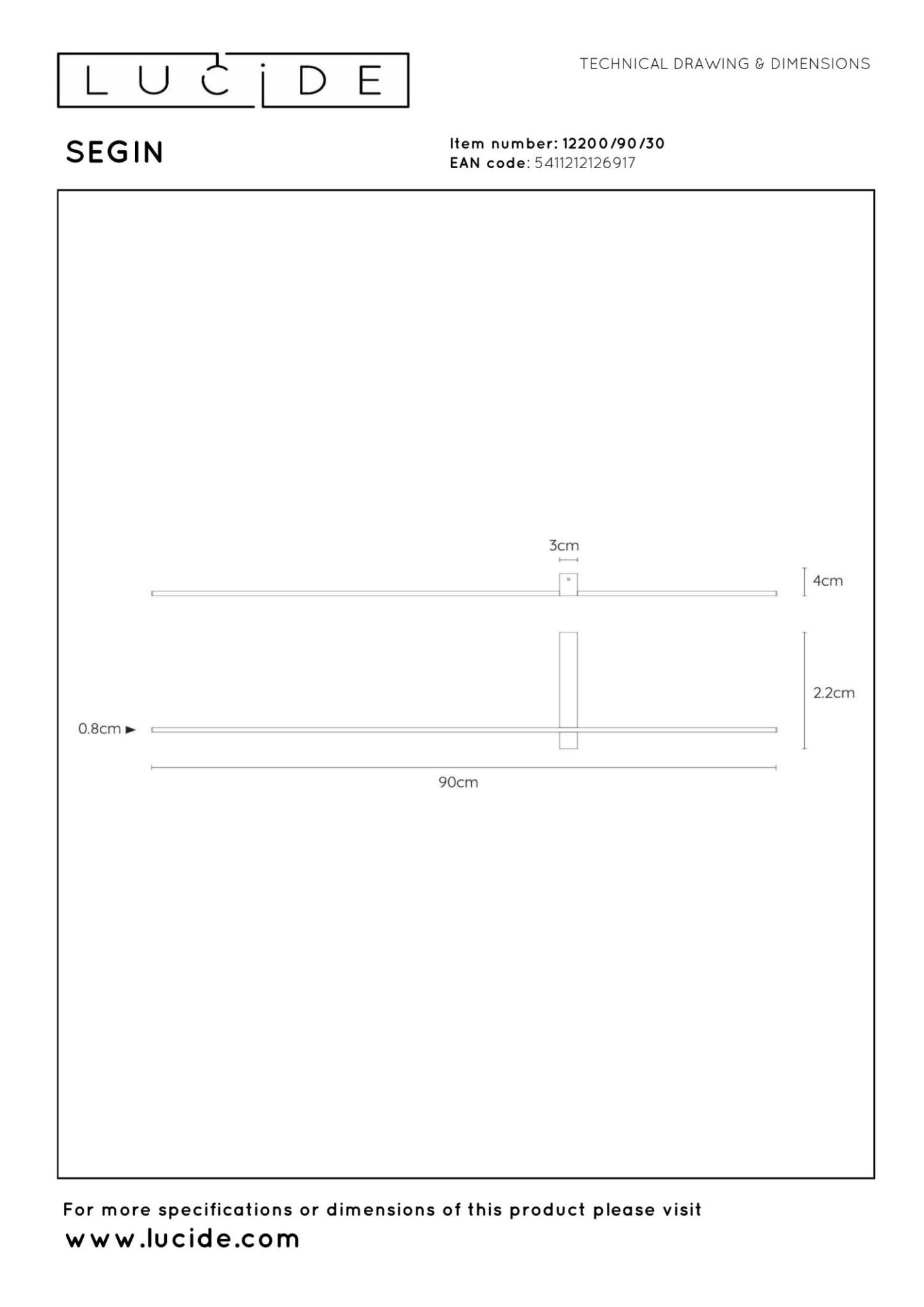 Segin Wall Lights - Matt Black/Opal