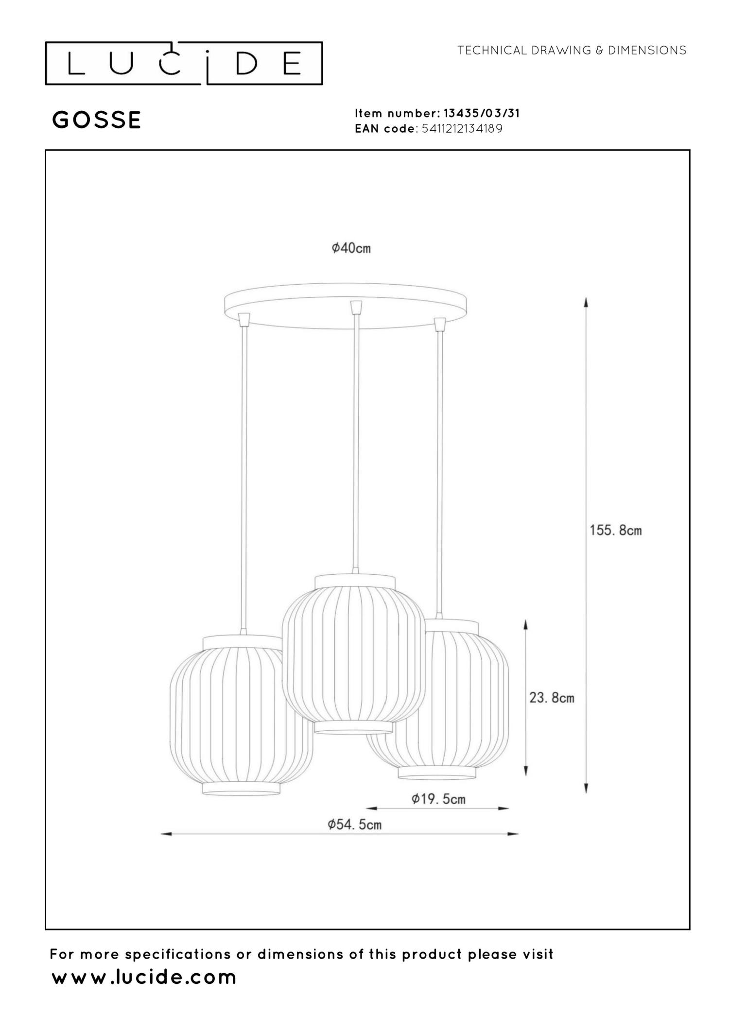Gosse Ceiling Lights - Matt Black/White