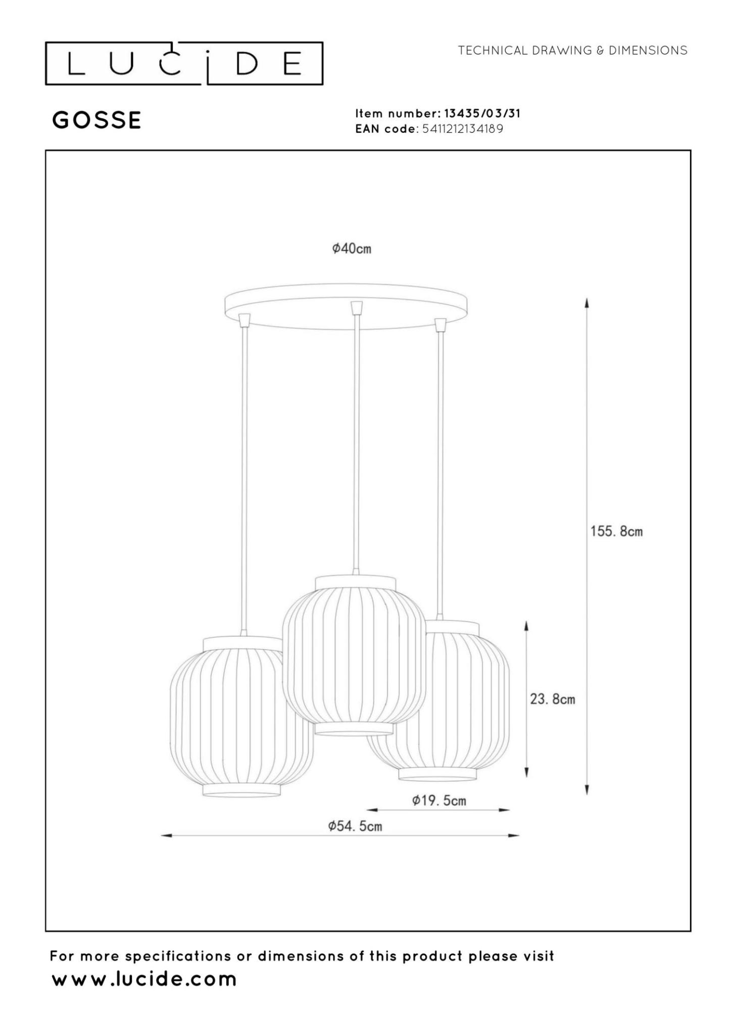 Gosse Ceiling Lights - Matt Black/White