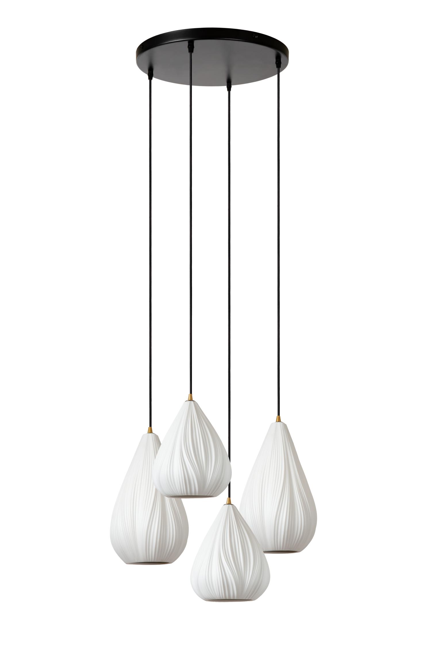 Cinzia Ceiling Lights - Matt Black/White