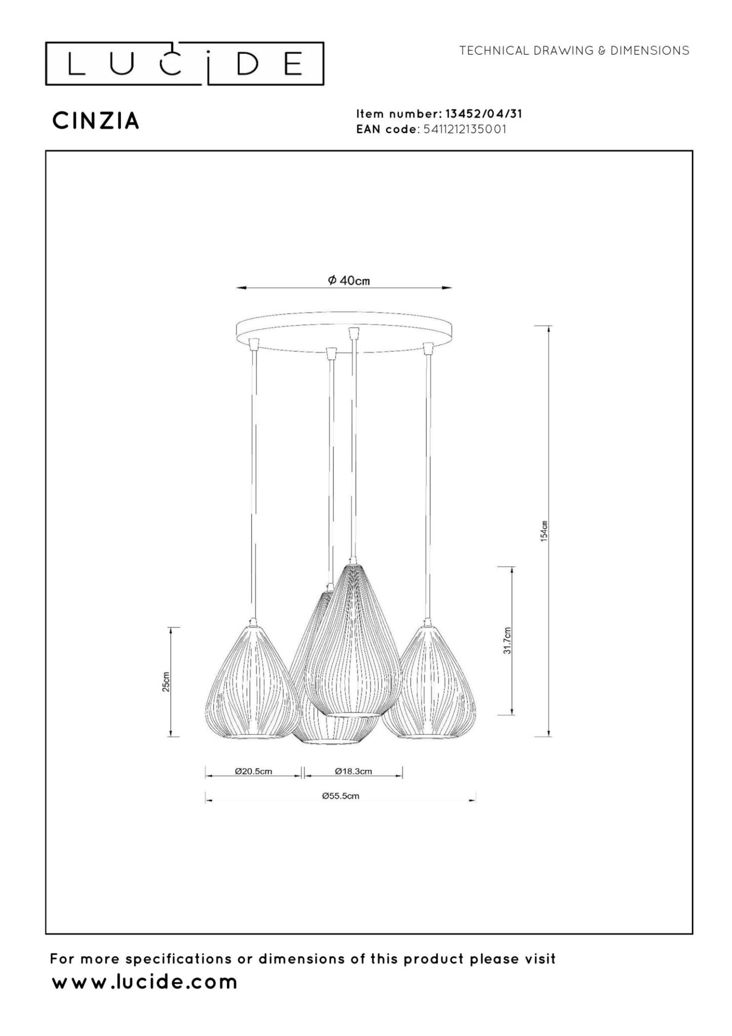 Cinzia Ceiling Lights - Matt Black/White