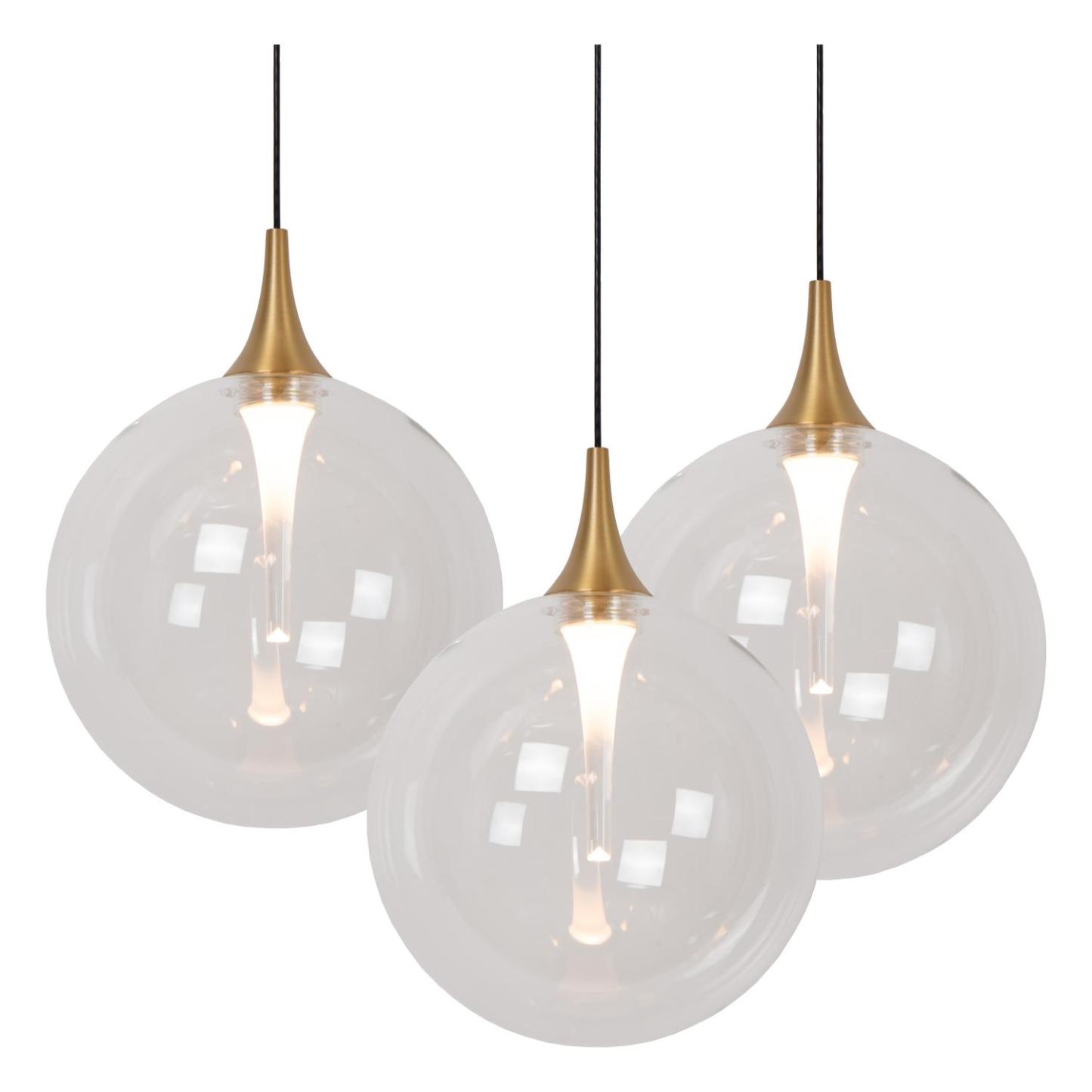 Gisela Ceiling Lights - Matt Black/Clear Glass