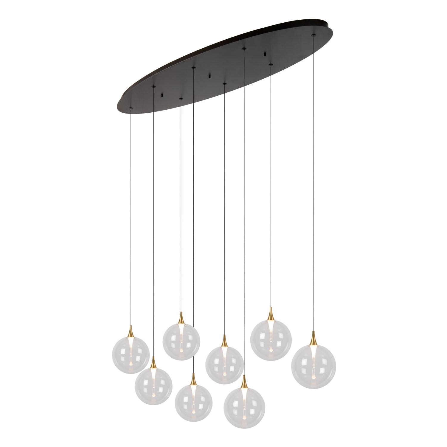 Gisela Ceiling Lights - Matt Black/Clear Glass