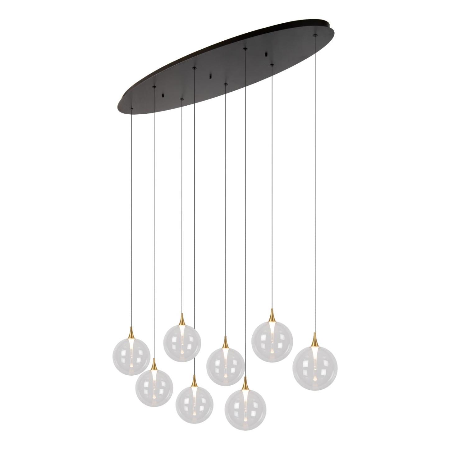 Gisela Ceiling Lights - Matt Black/Clear Glass
