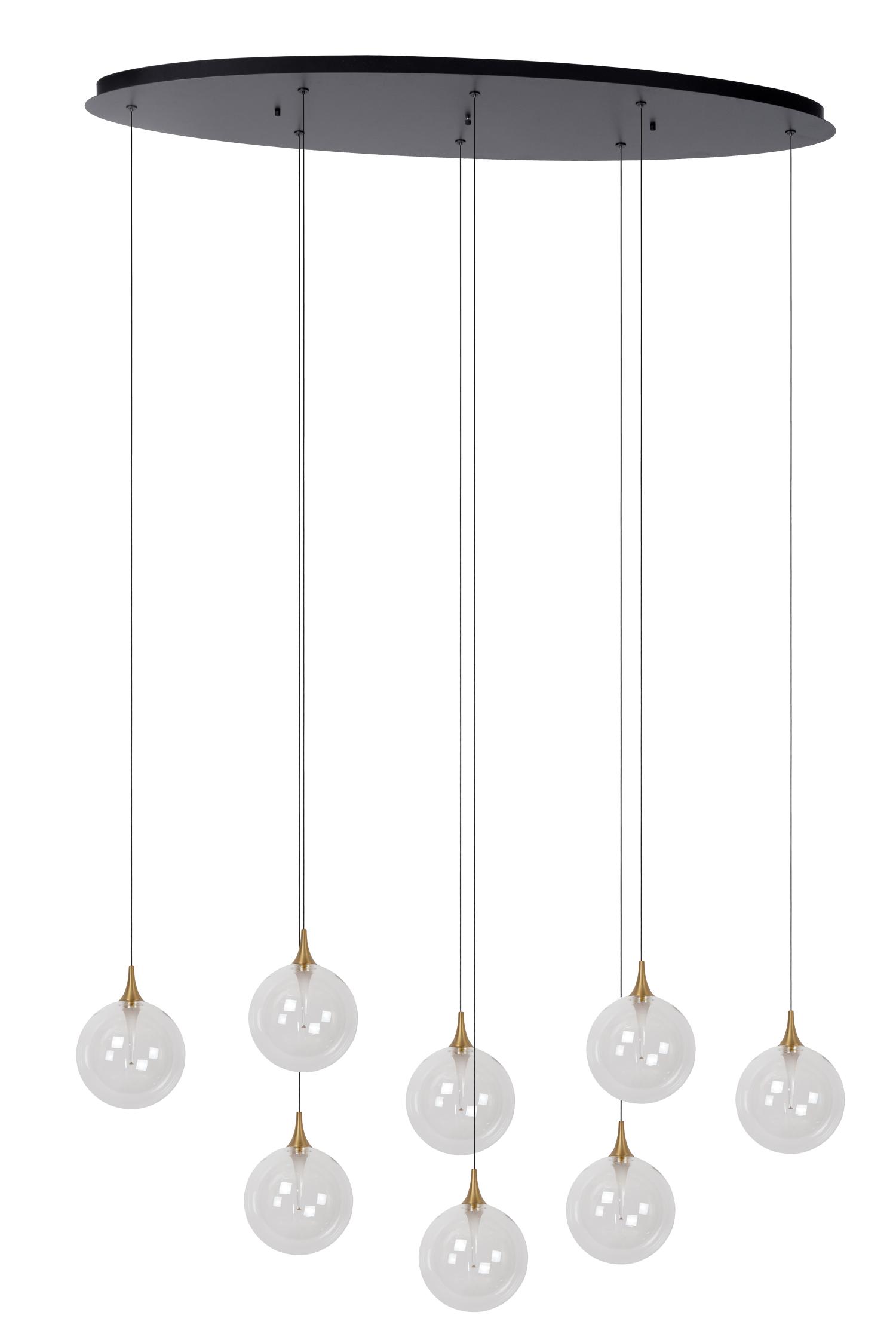 Gisela Ceiling Lights - Matt Black/Clear Glass