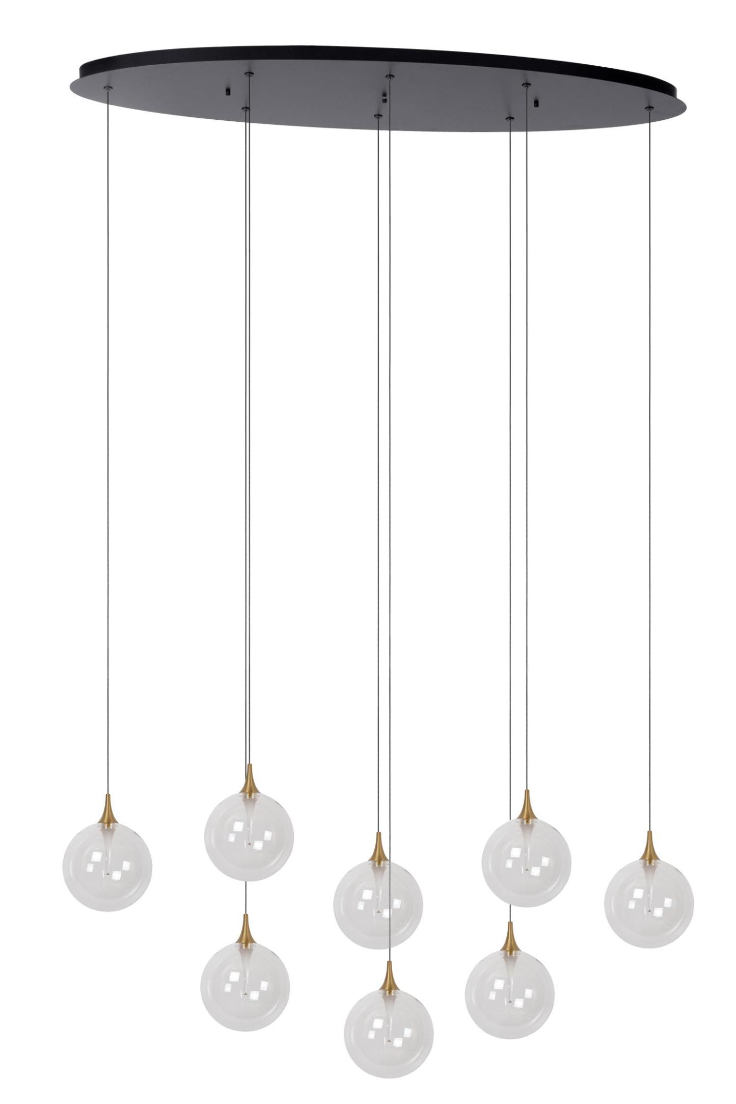 Gisela Ceiling Lights - Matt Black/Clear Glass