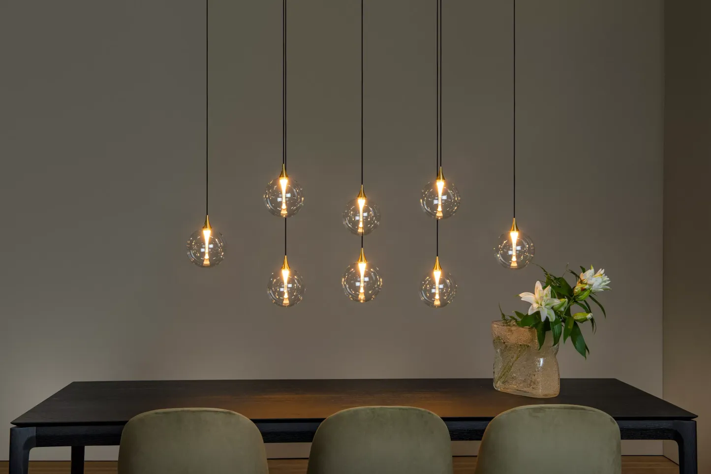 Gisela Ceiling Multi Pendant Light - Linear 8 Drop