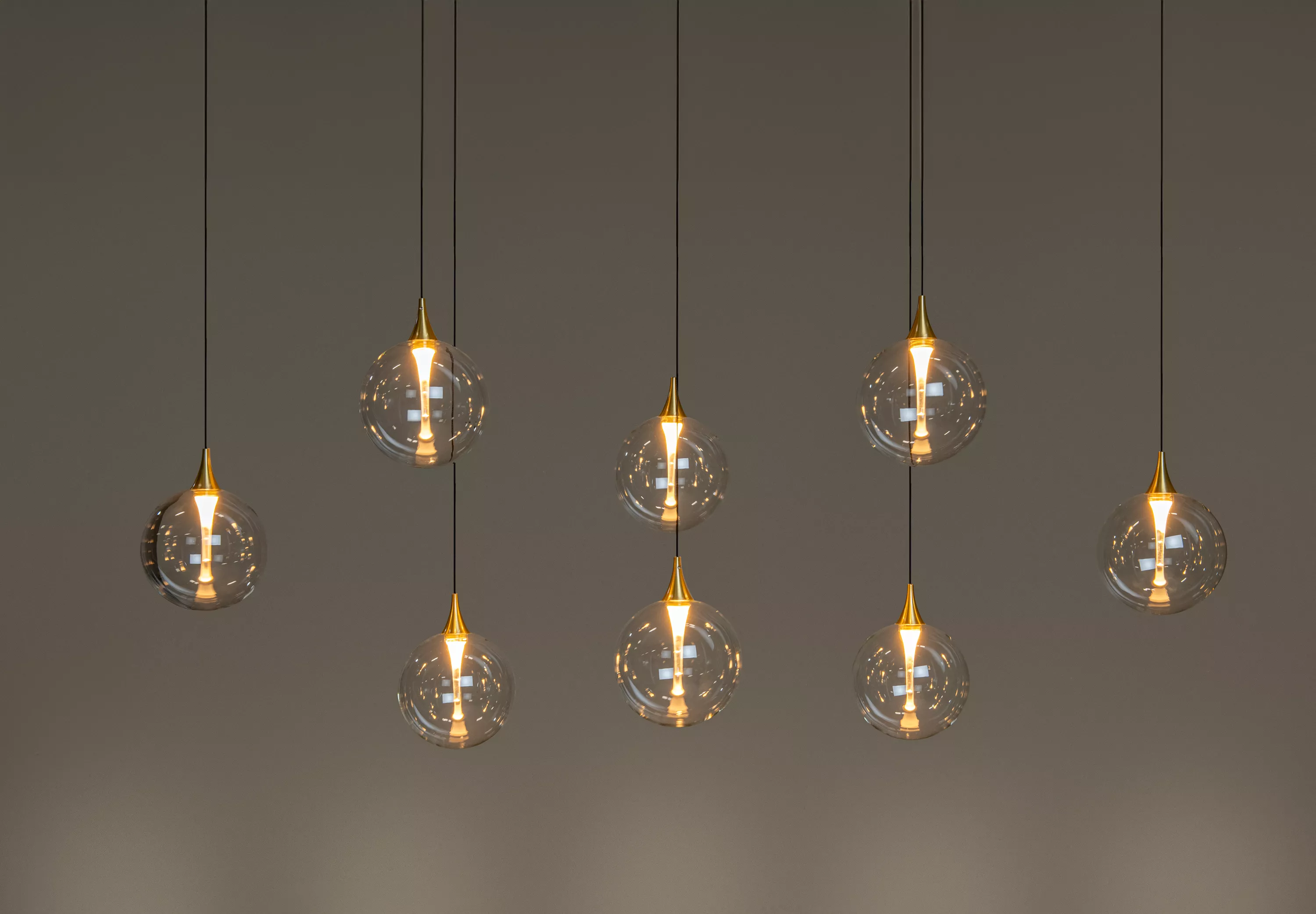 Gisela Ceiling Multi Pendant Light - Linear 8 Drop