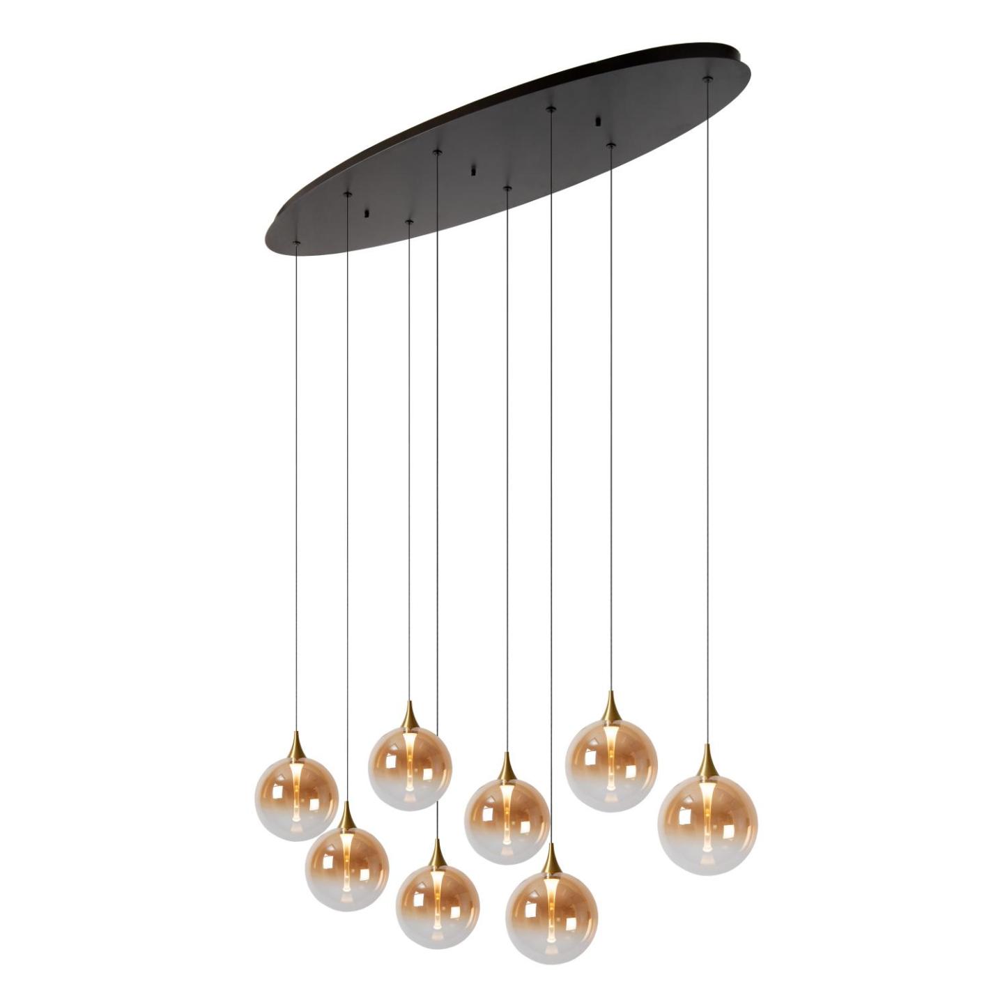 Gisela Ceiling Lights - Matt Black/Clear Glass