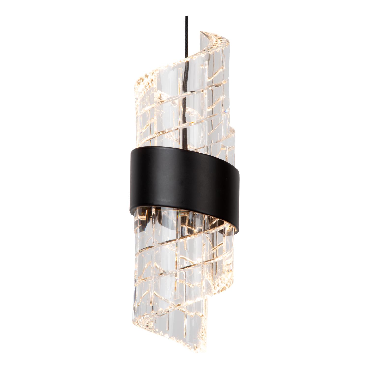 Kligande Ceiling Lights - Matt Gold/Patterned Glass