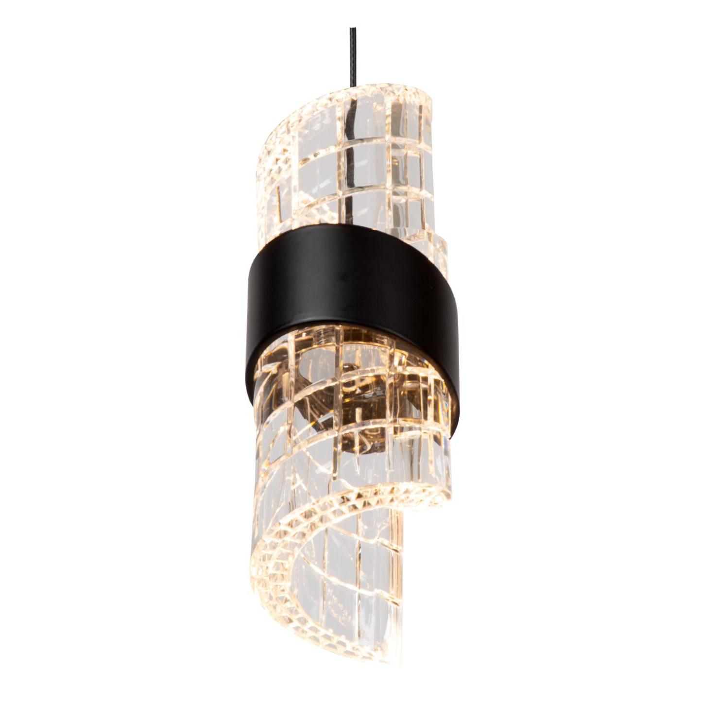 Kligande Ceiling Lights - Matt Gold/Patterned Glass