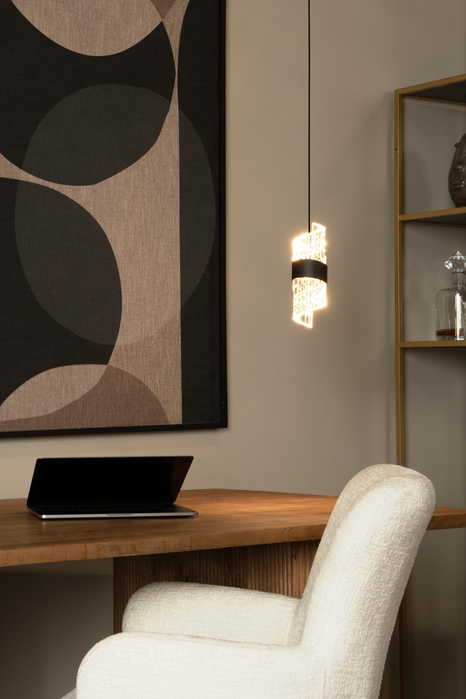 Kligande Ceiling Lights - Matt Gold/Patterned Glass