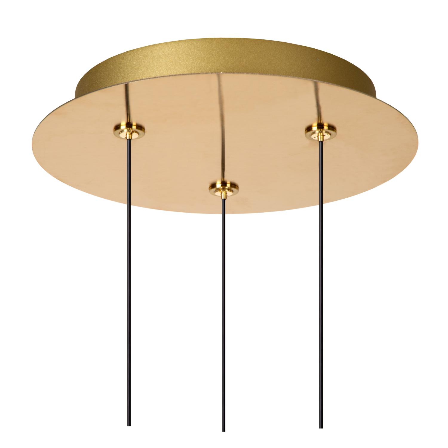 Kligande Ceiling Lights - Matt Gold/Patterned Glass