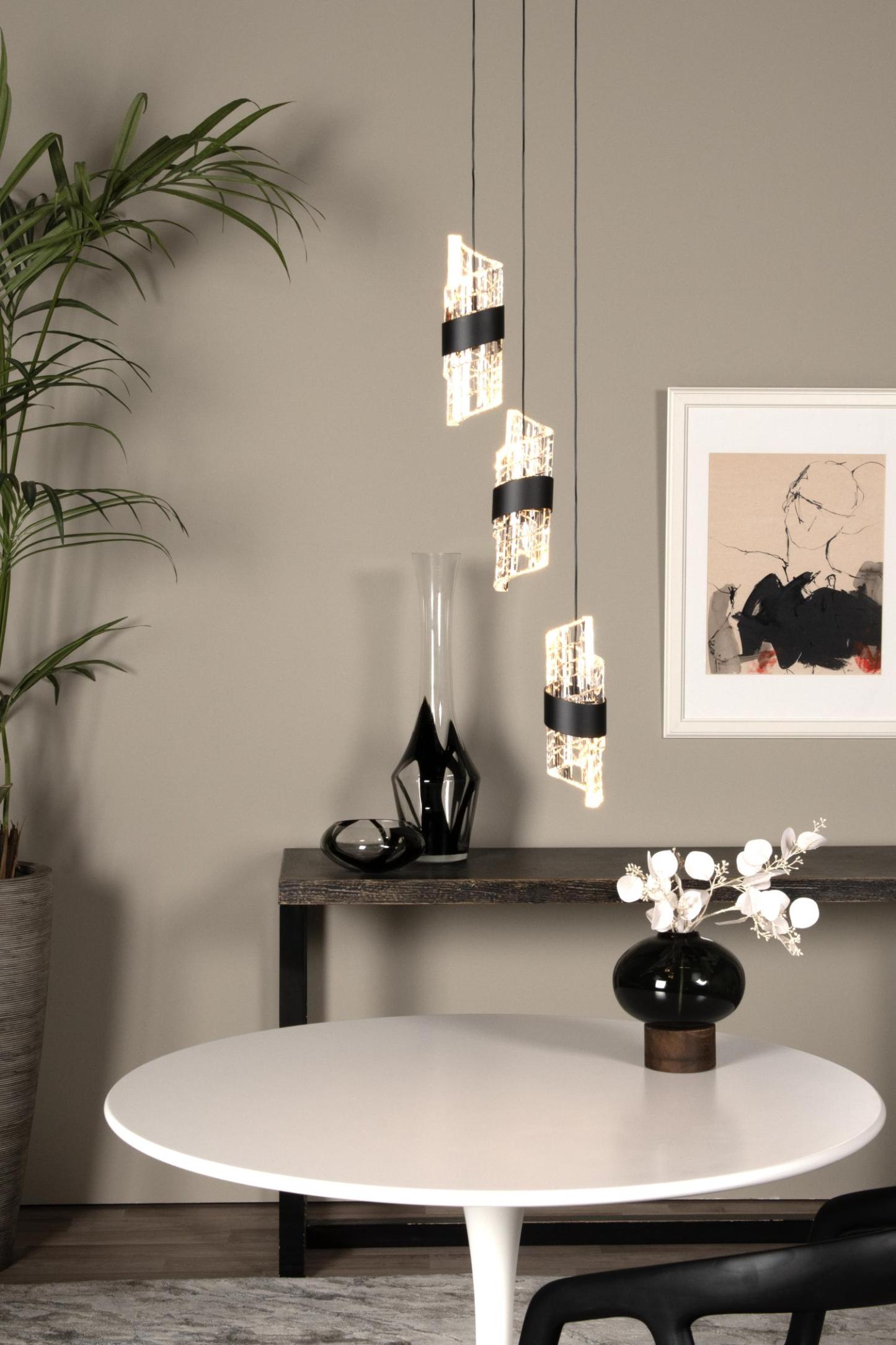 Kligande Ceiling Lights - Matt Gold/Patterned Glass