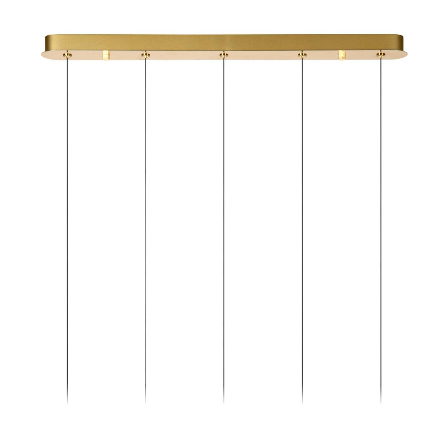 Kligande Ceiling Lights - Matt Gold/Patterned Glass