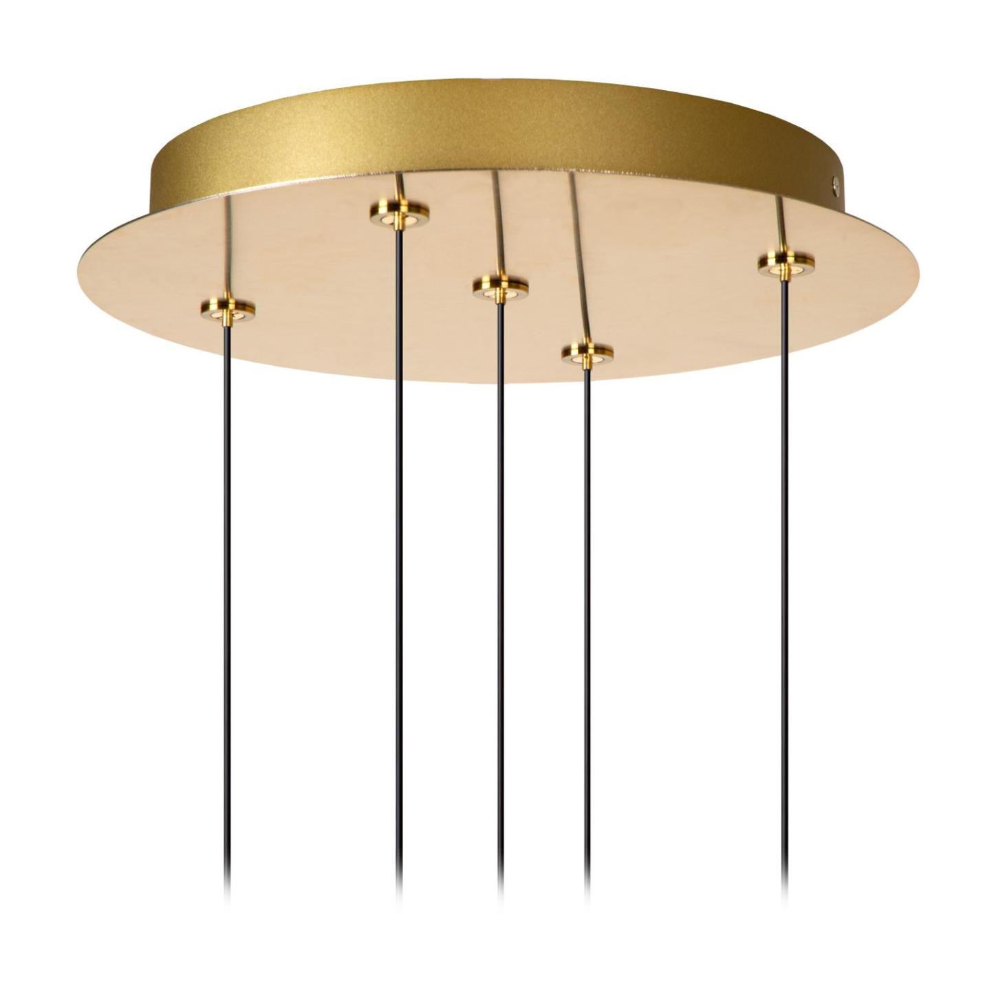Kligande Ceiling Lights - Matt Gold/Patterned Glass