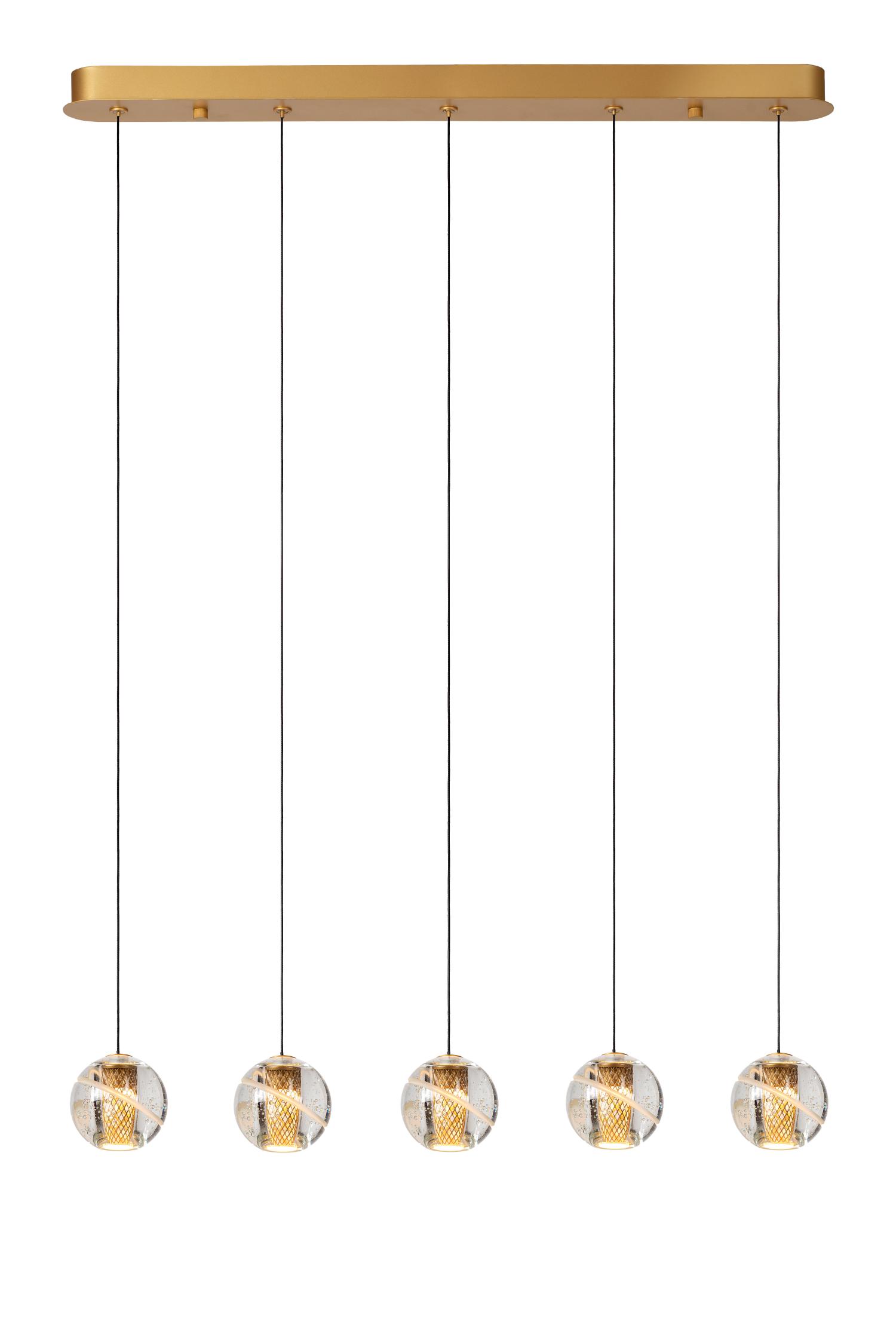 Dilenko Ceiling Lights - Matt Gold/Bubbled Glass