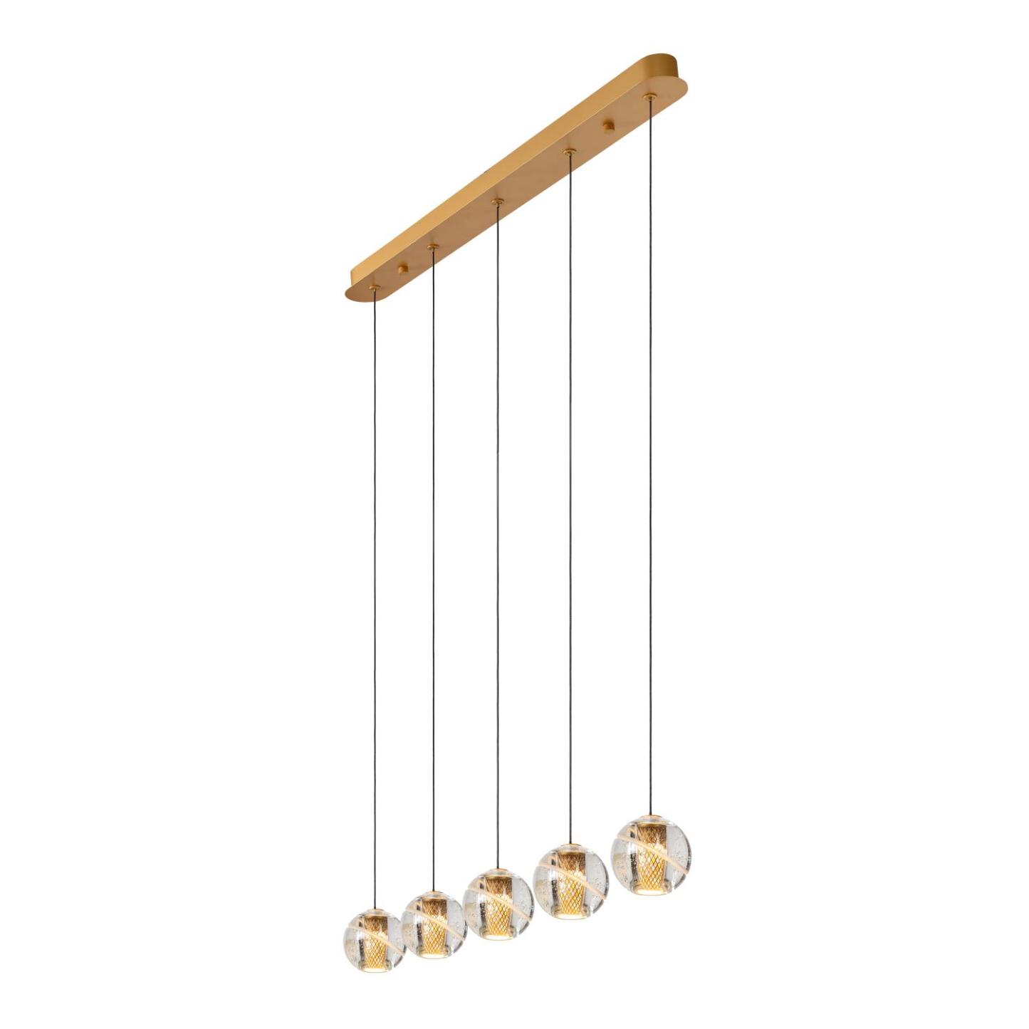Dilenko Ceiling Lights - Matt Gold/Bubbled Glass