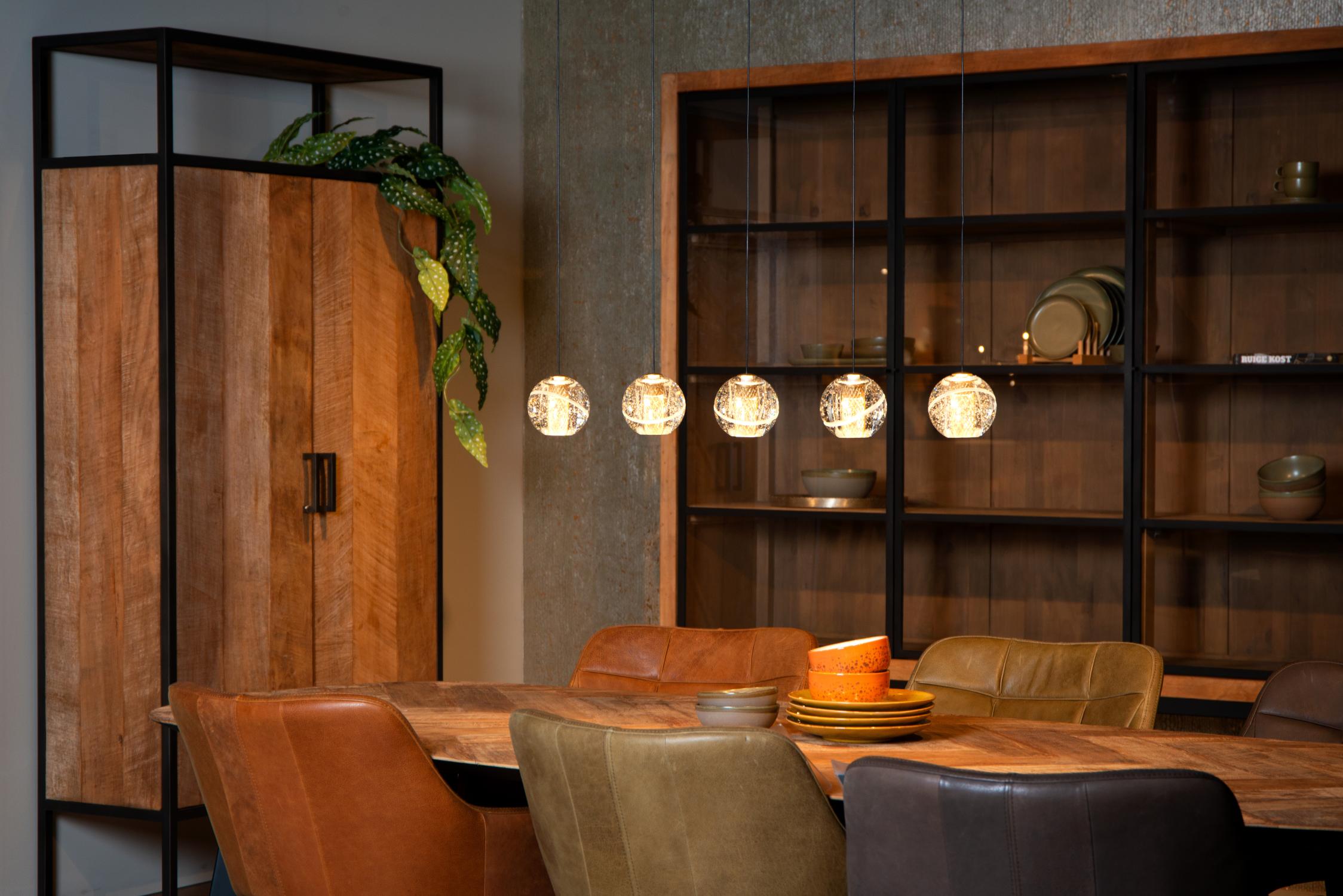 Dilenko Ceiling Lights - Matt Gold/Bubbled Glass