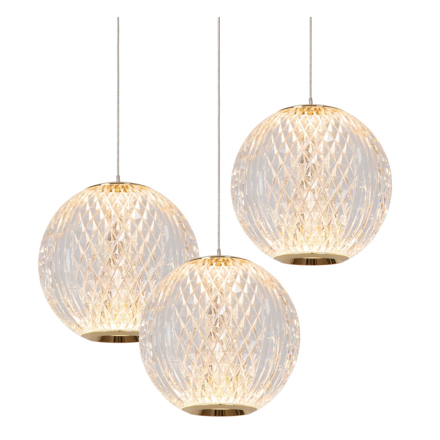 Cintra Ceiling Lights - Polished Gold/Frosted Glass