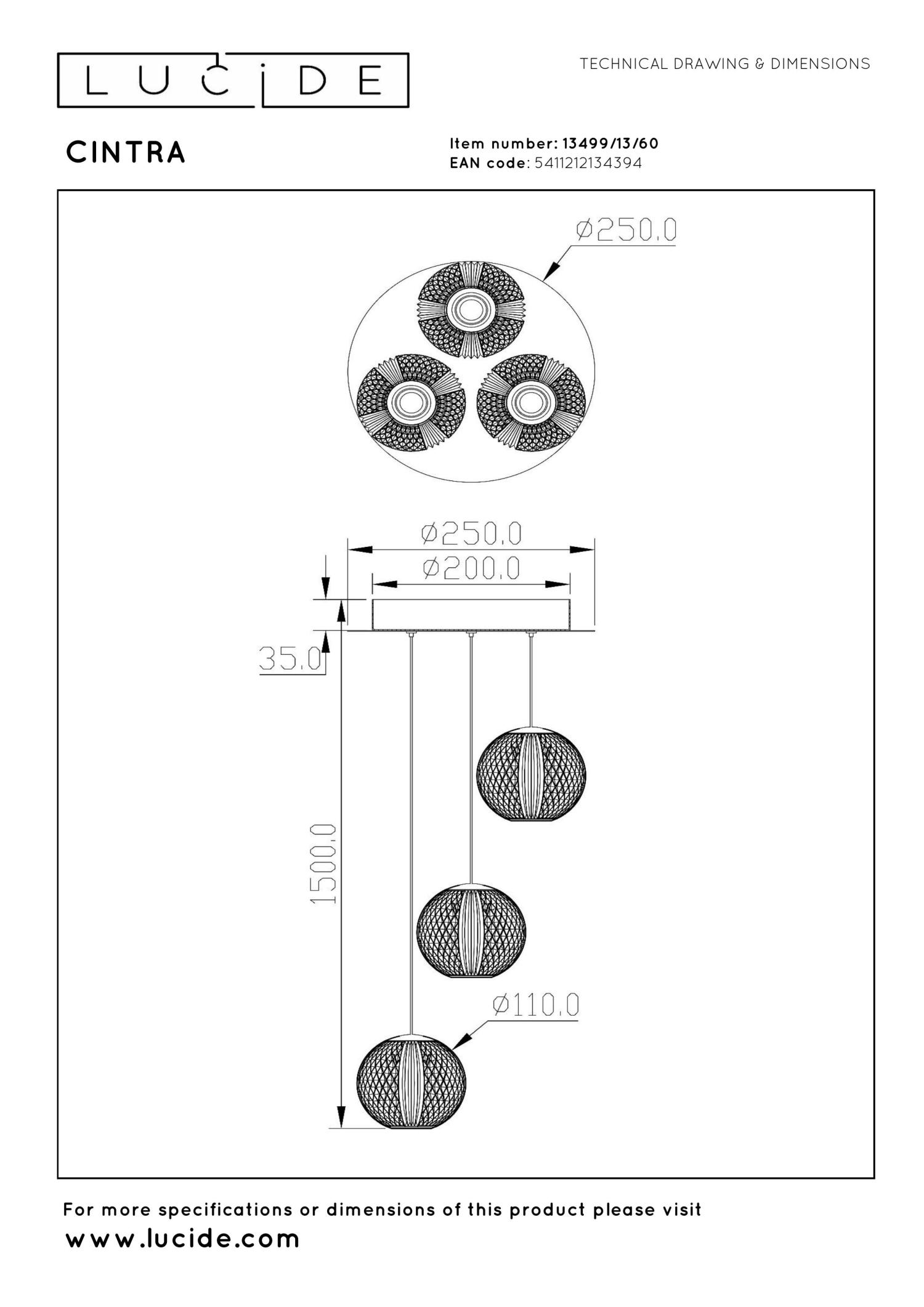 Cintra Ceiling Lights - Polished Gold/Frosted Glass
