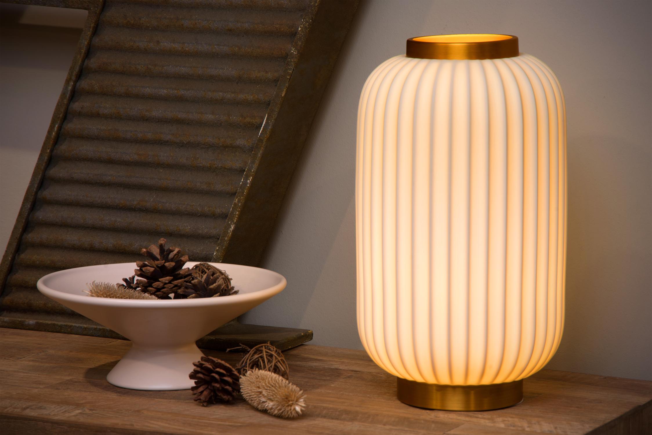 Gosse Table Lamp - Brushed Gold/White