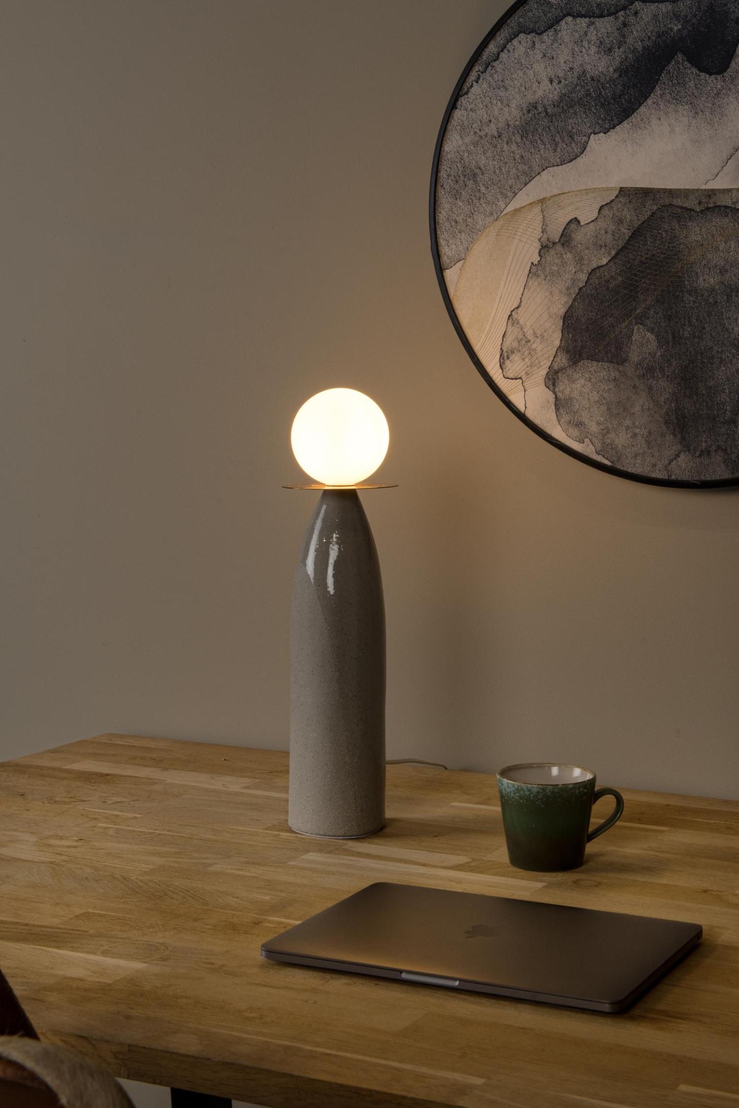 Figaro Table Lamp - Grey/Opal