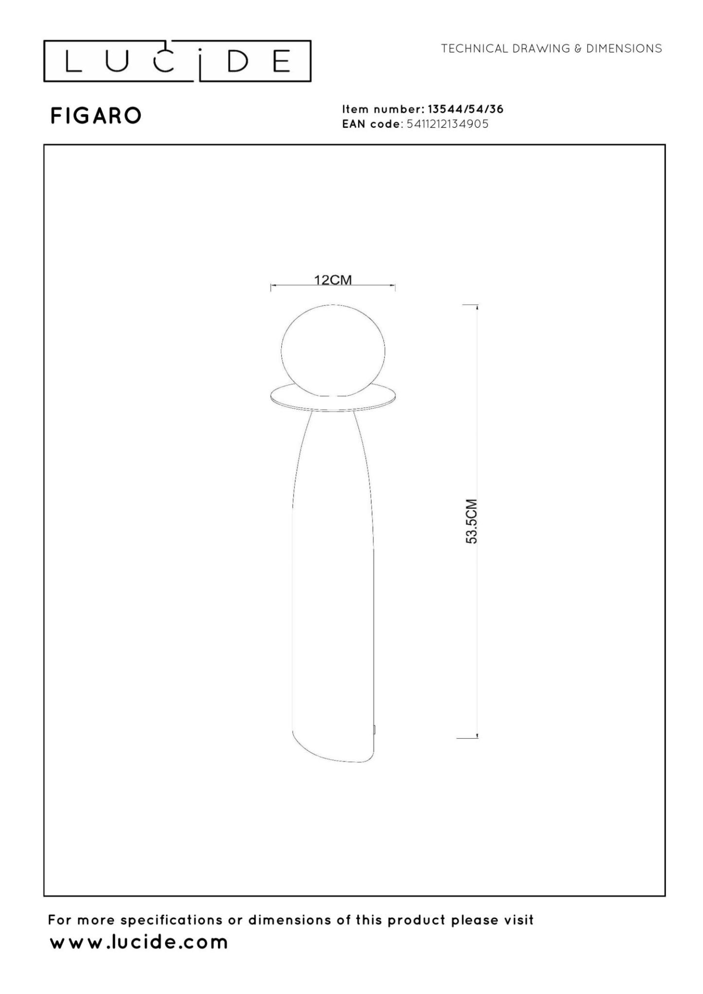 Figaro Table Lamp - Grey/Opal