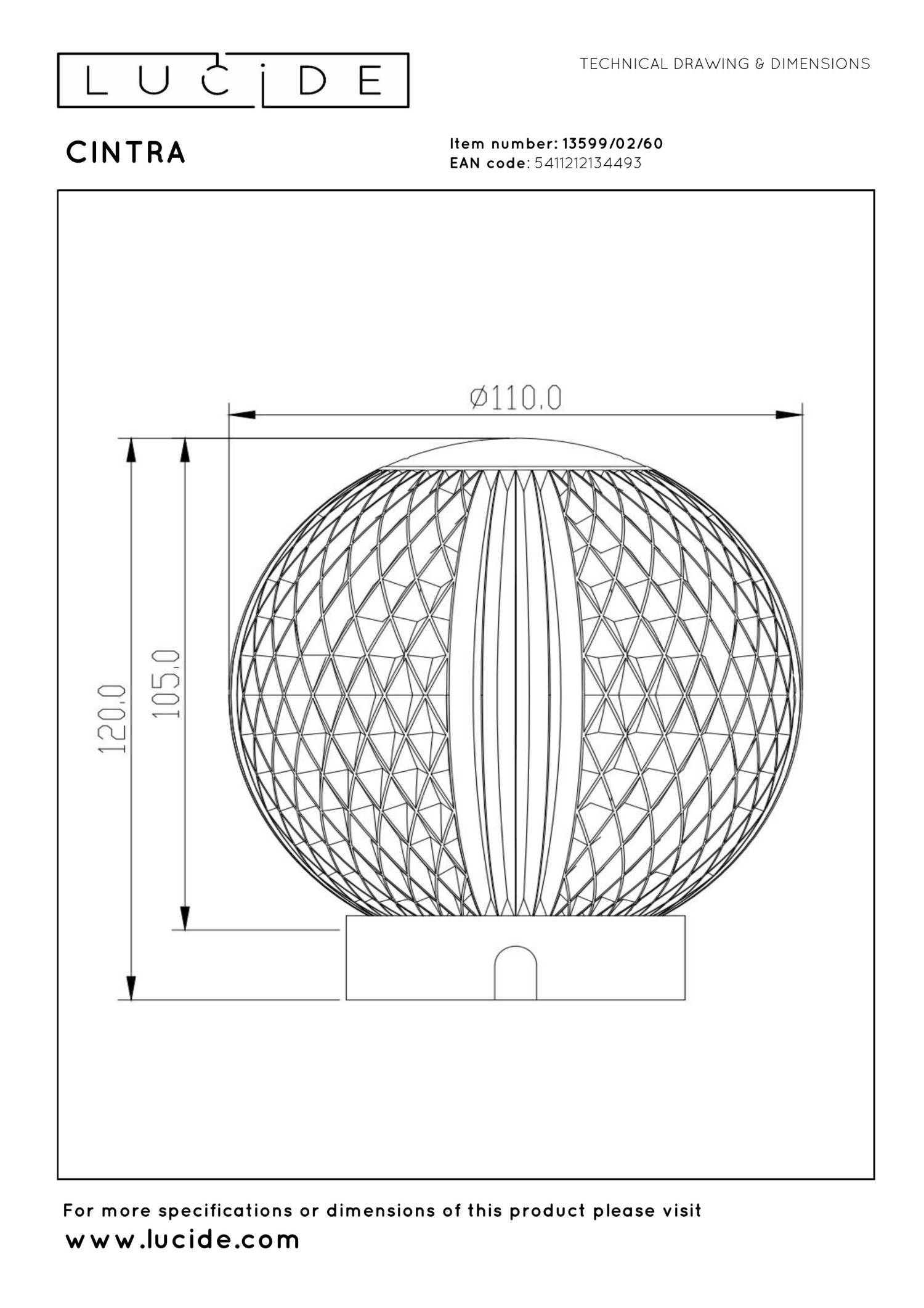 Cintra Table Lamp - Polished Gold/Frosted Glass