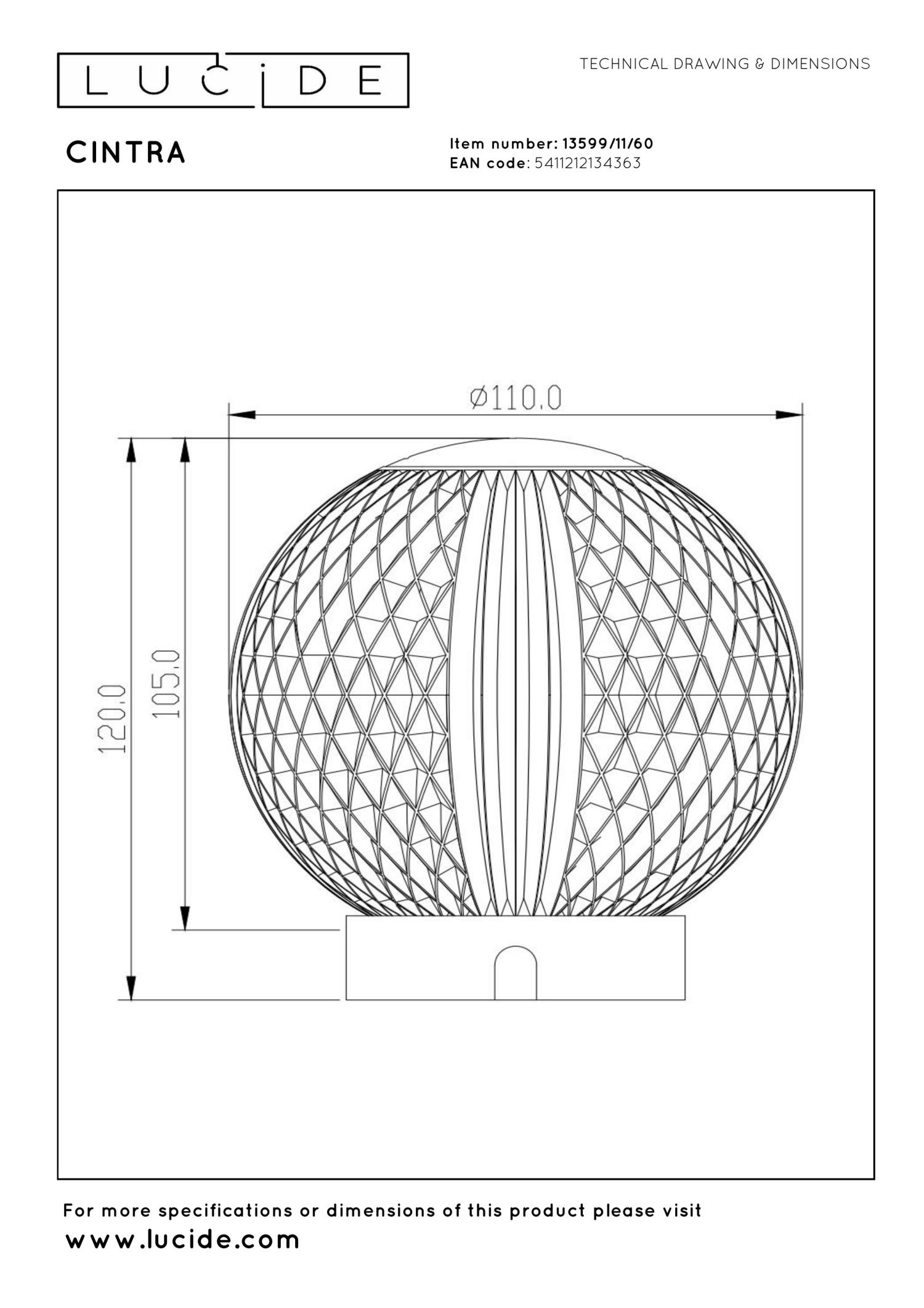 Cintra Table Lamp - Polished Gold/Frosted Glass