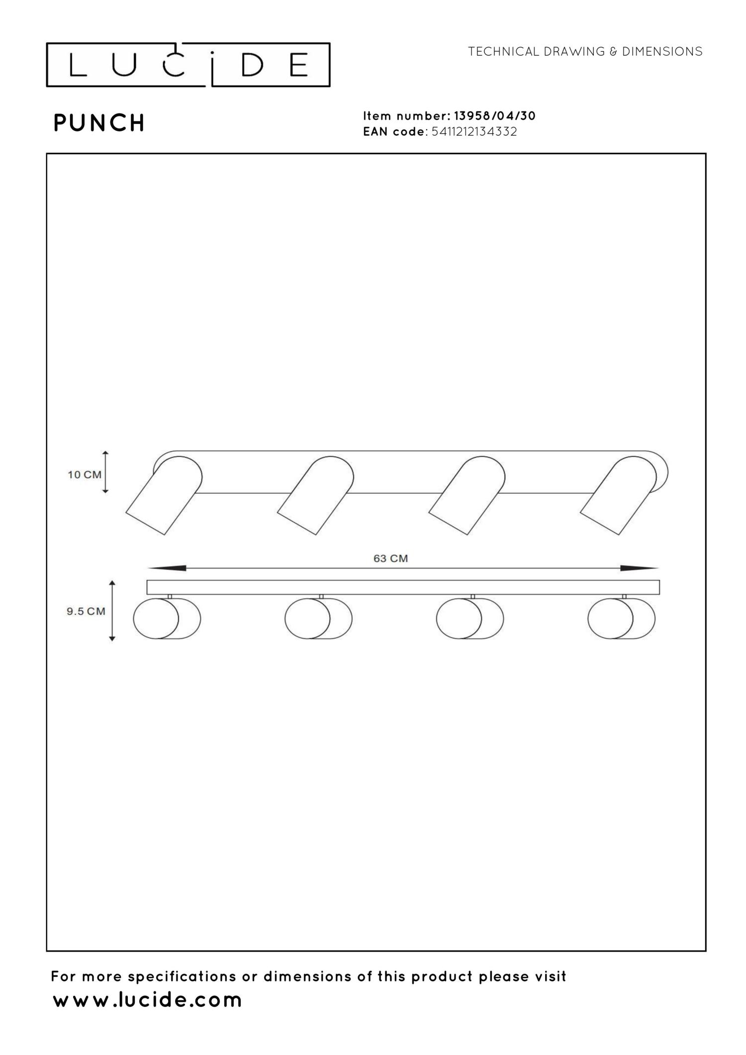Punch Ceiling Lights - Matt Black