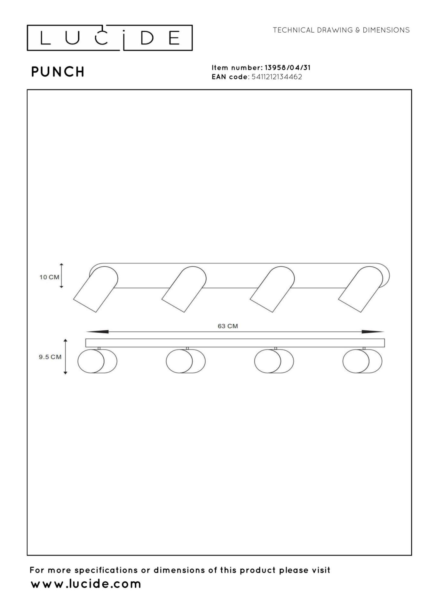 Punch Ceiling Lights - Matt Black