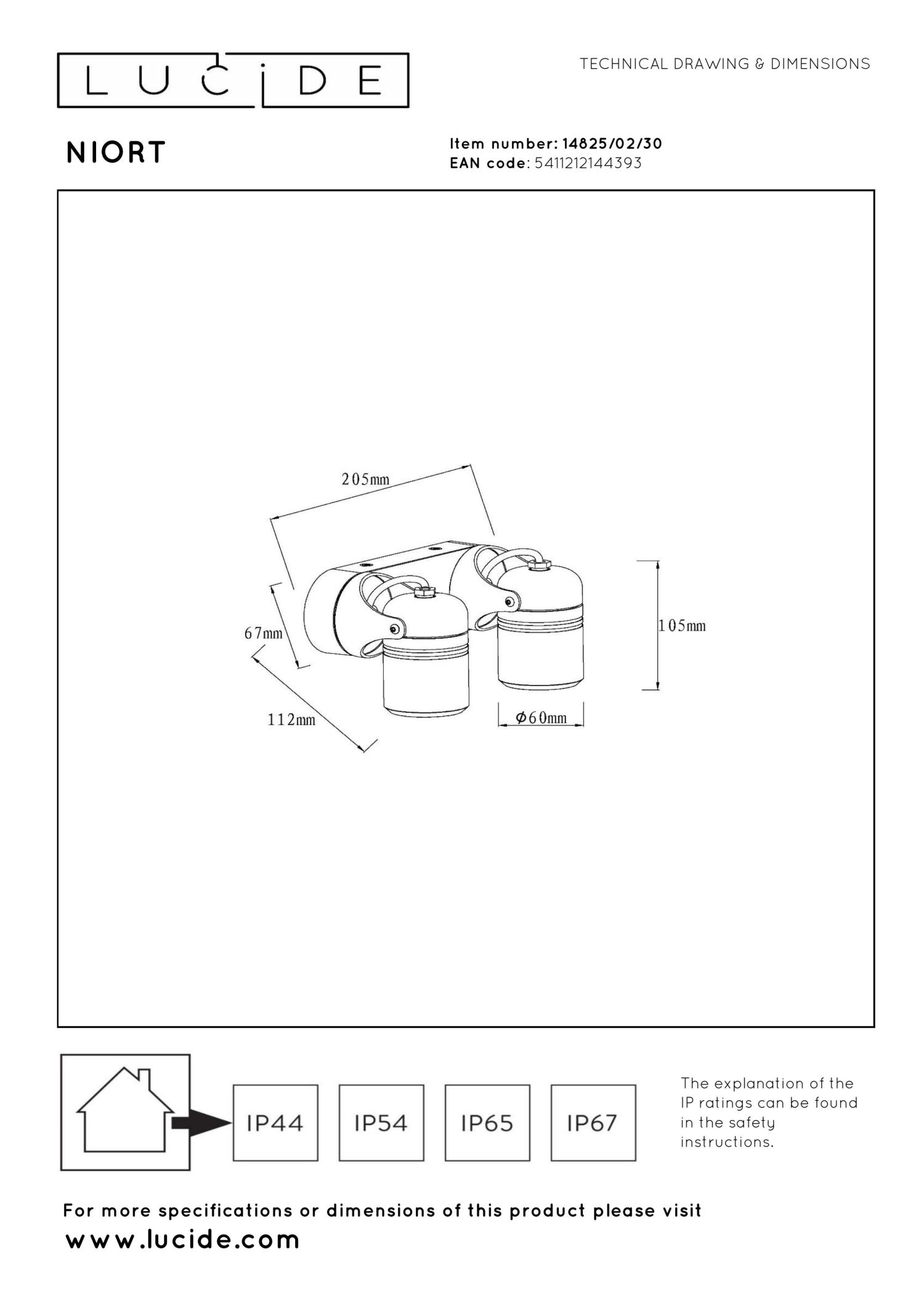 Niort Outdoor Lights - Matt Black