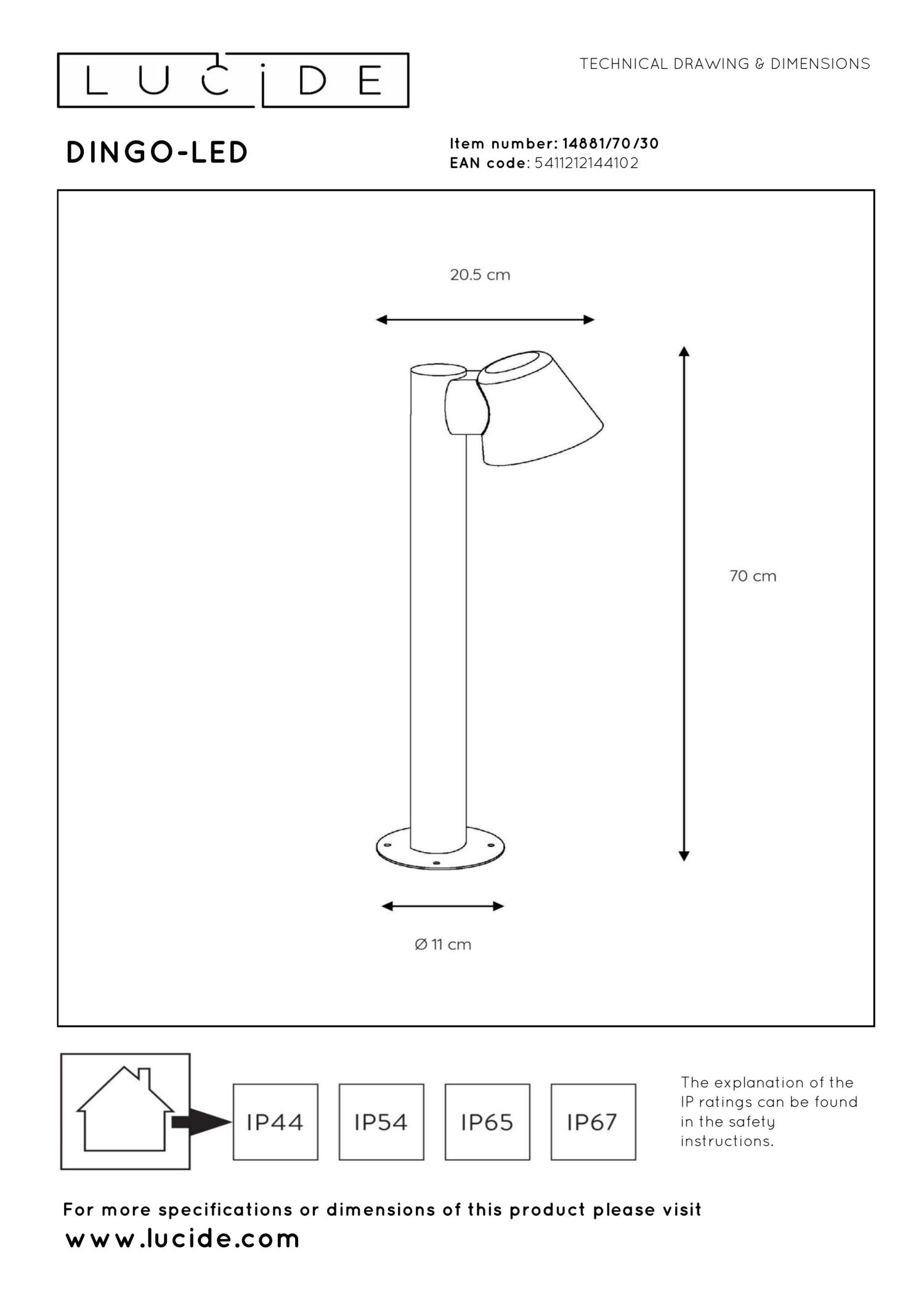 Dingo Outdoor Lights - Matt Black/Clear Glass