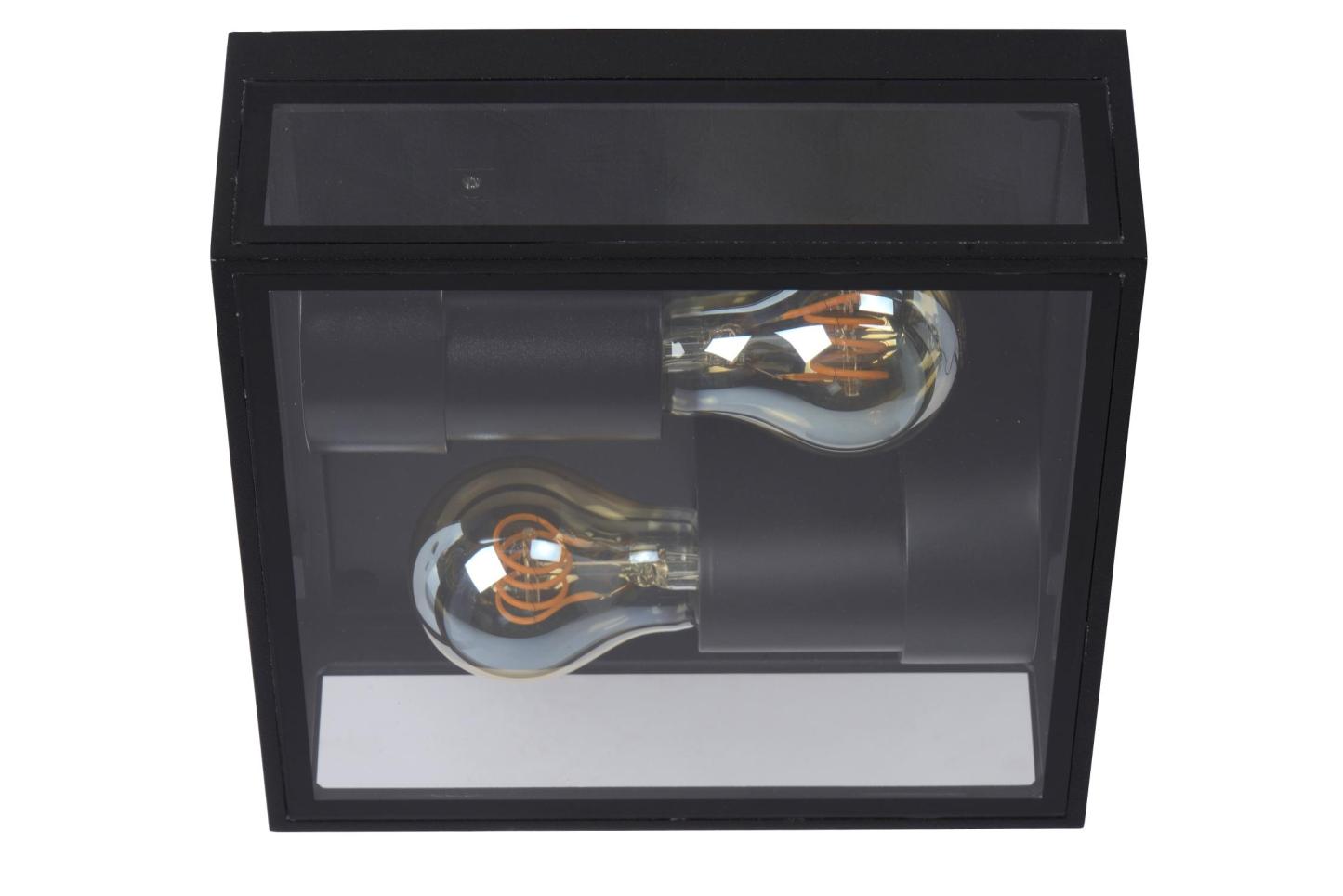 Dukan Outdoor Lights - Matt Black/Clear Glass