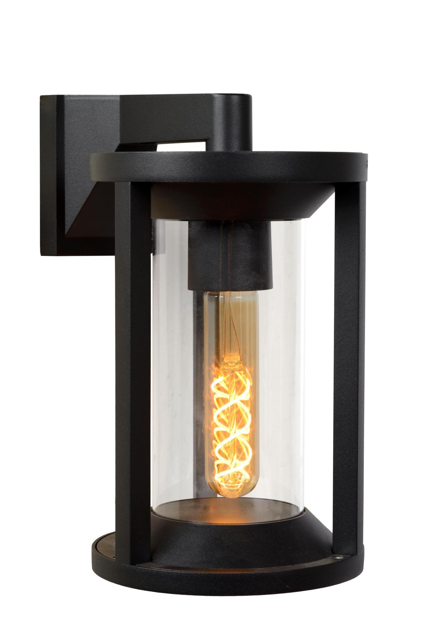 Cadix Outdoor Lights - Matt Black/Clear Glass