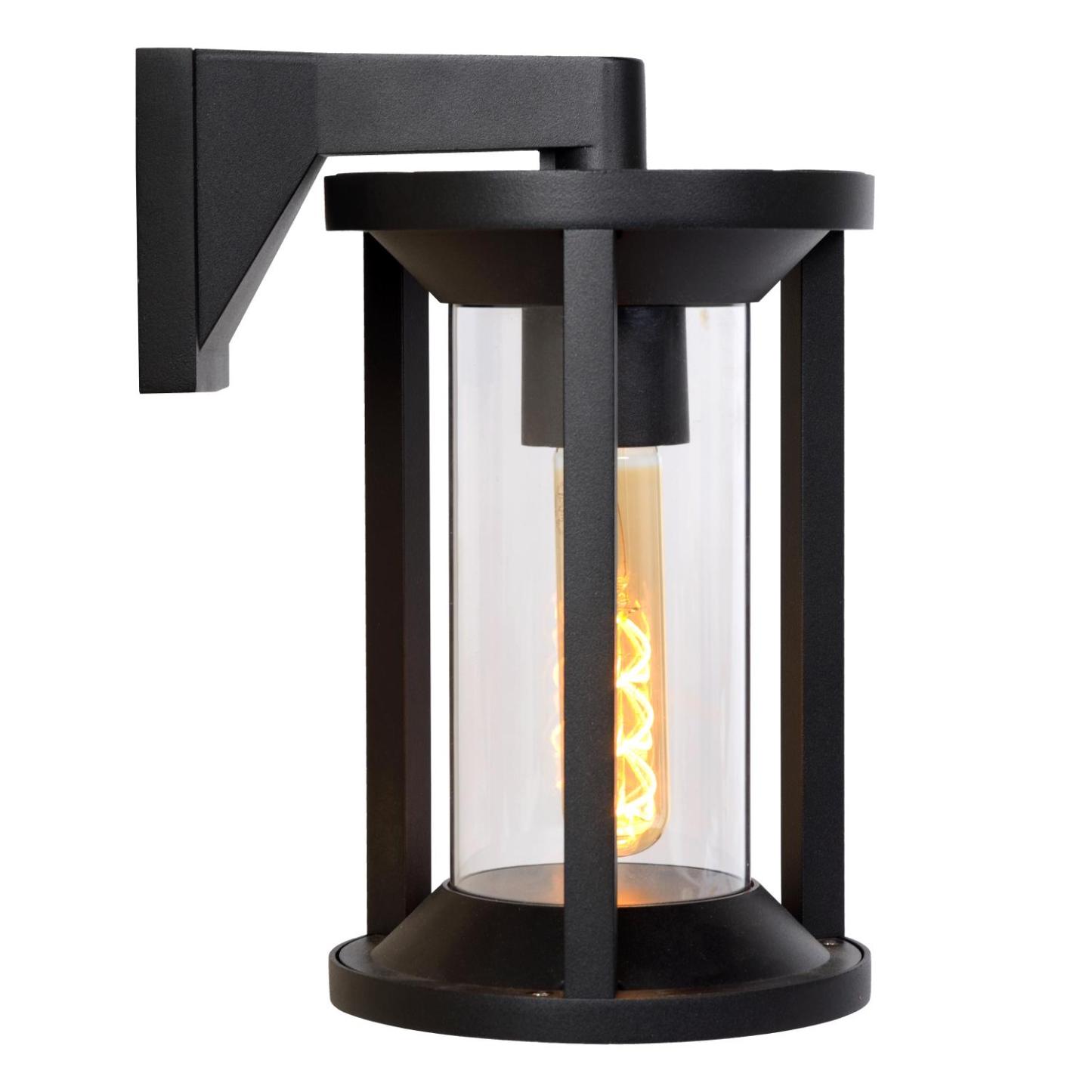 Cadix Outdoor Lights - Matt Black/Clear Glass