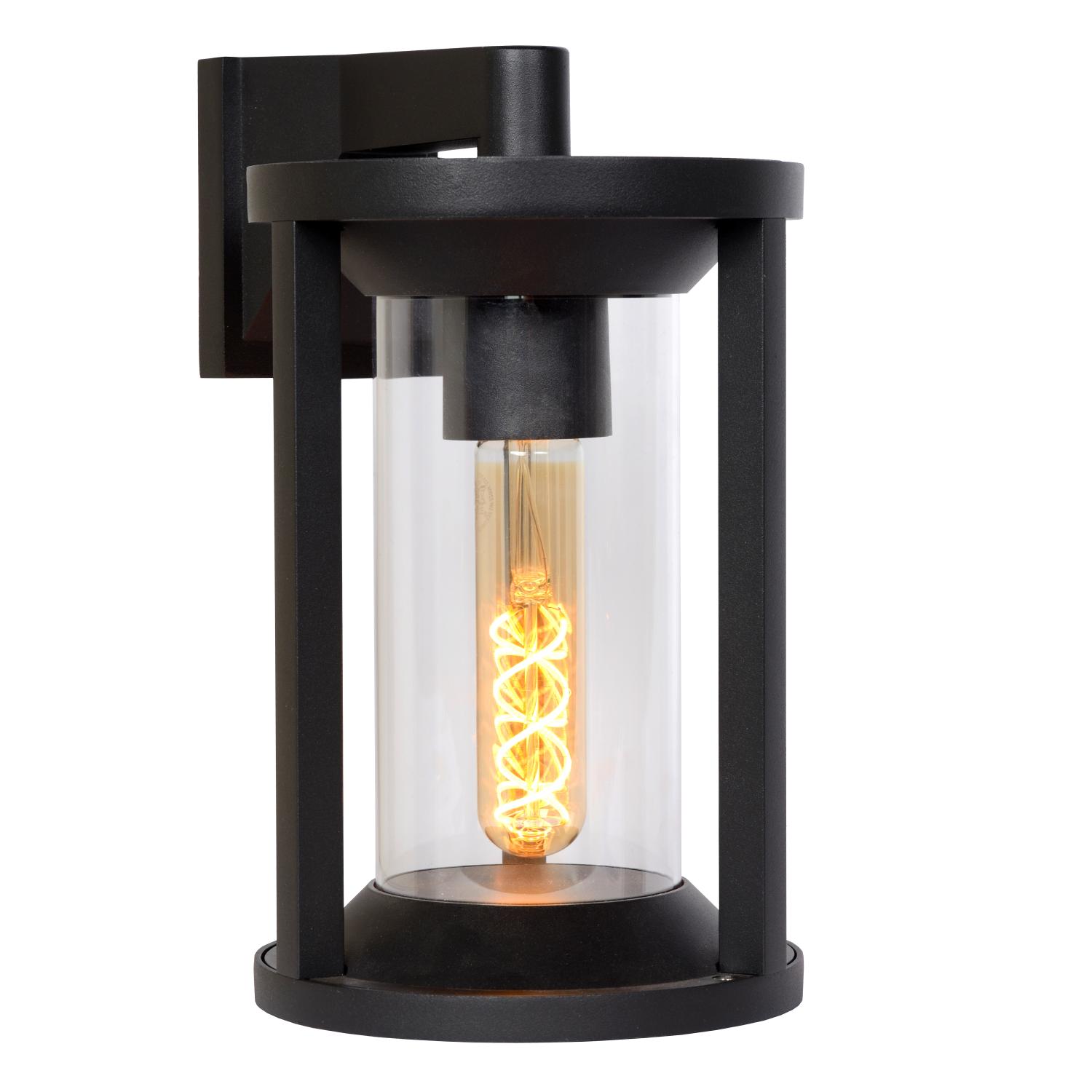 Cadix Outdoor Lights - Matt Black/Clear Glass