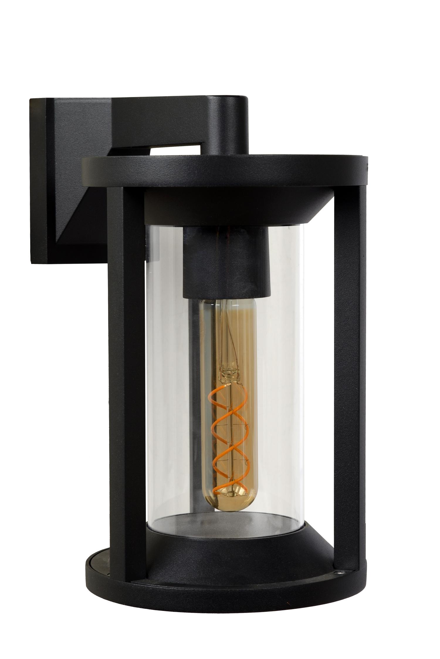 Cadix Outdoor Lights - Matt Black/Clear Glass