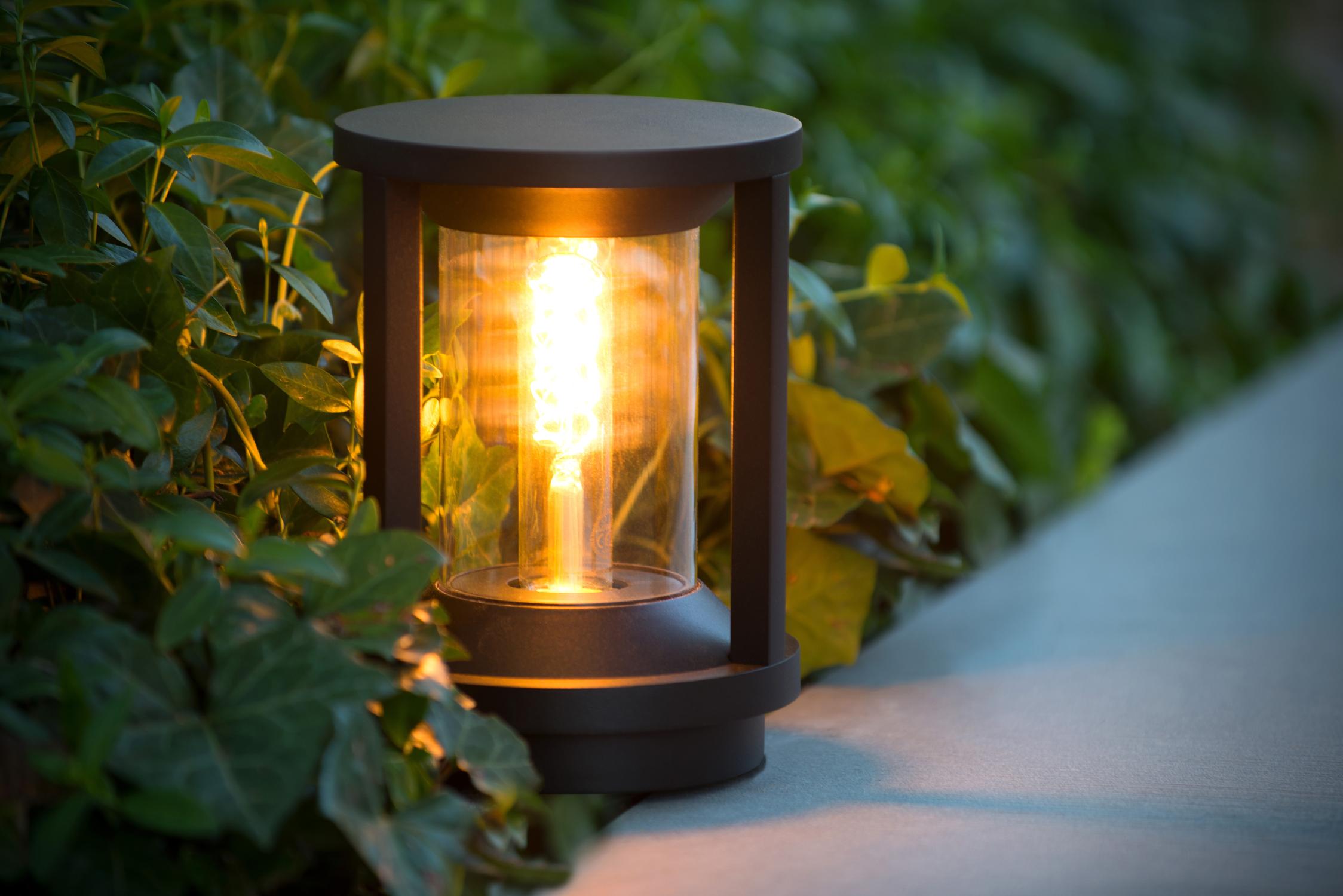Cadix Outdoor Lights - Matt Black/Clear Glass