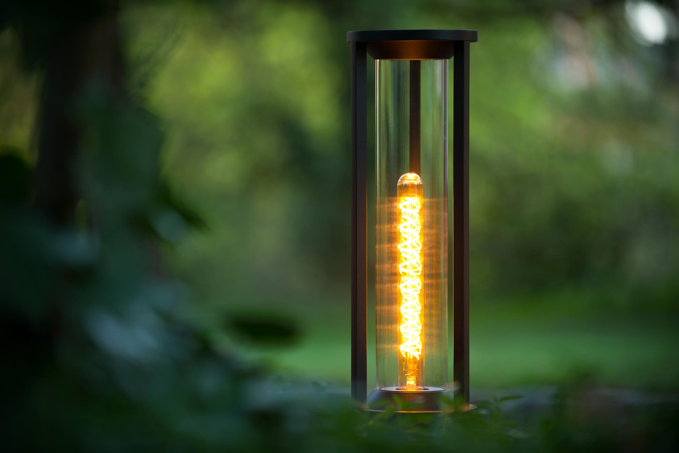 Cadix Outdoor Lights - Matt Black/Clear Glass