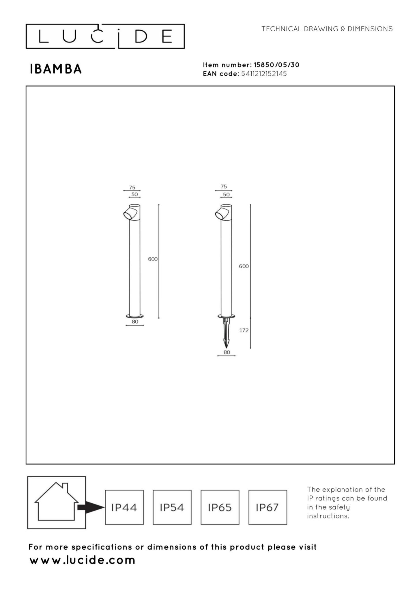 Ibama Outdoor Lights - Matt Black