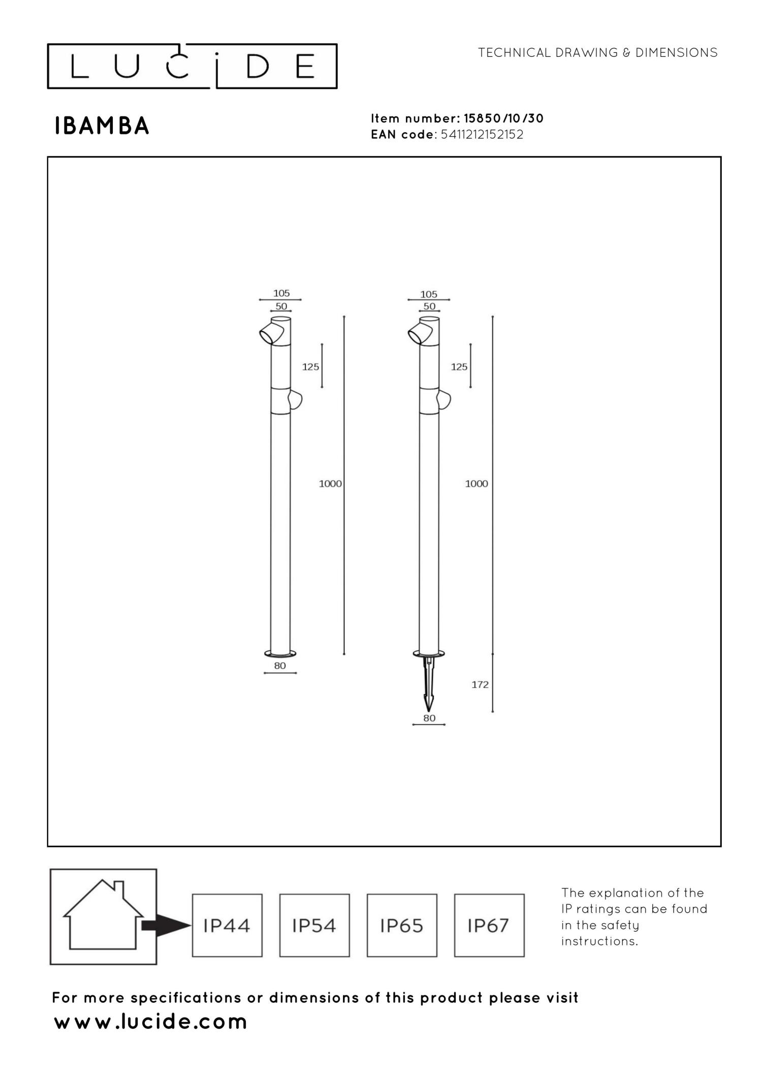 Ibama Outdoor Lights - Matt Black