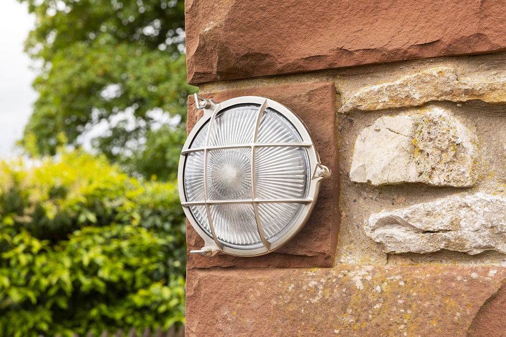 Porto Outdoor Wall Light With Bars - 240mm Diameter