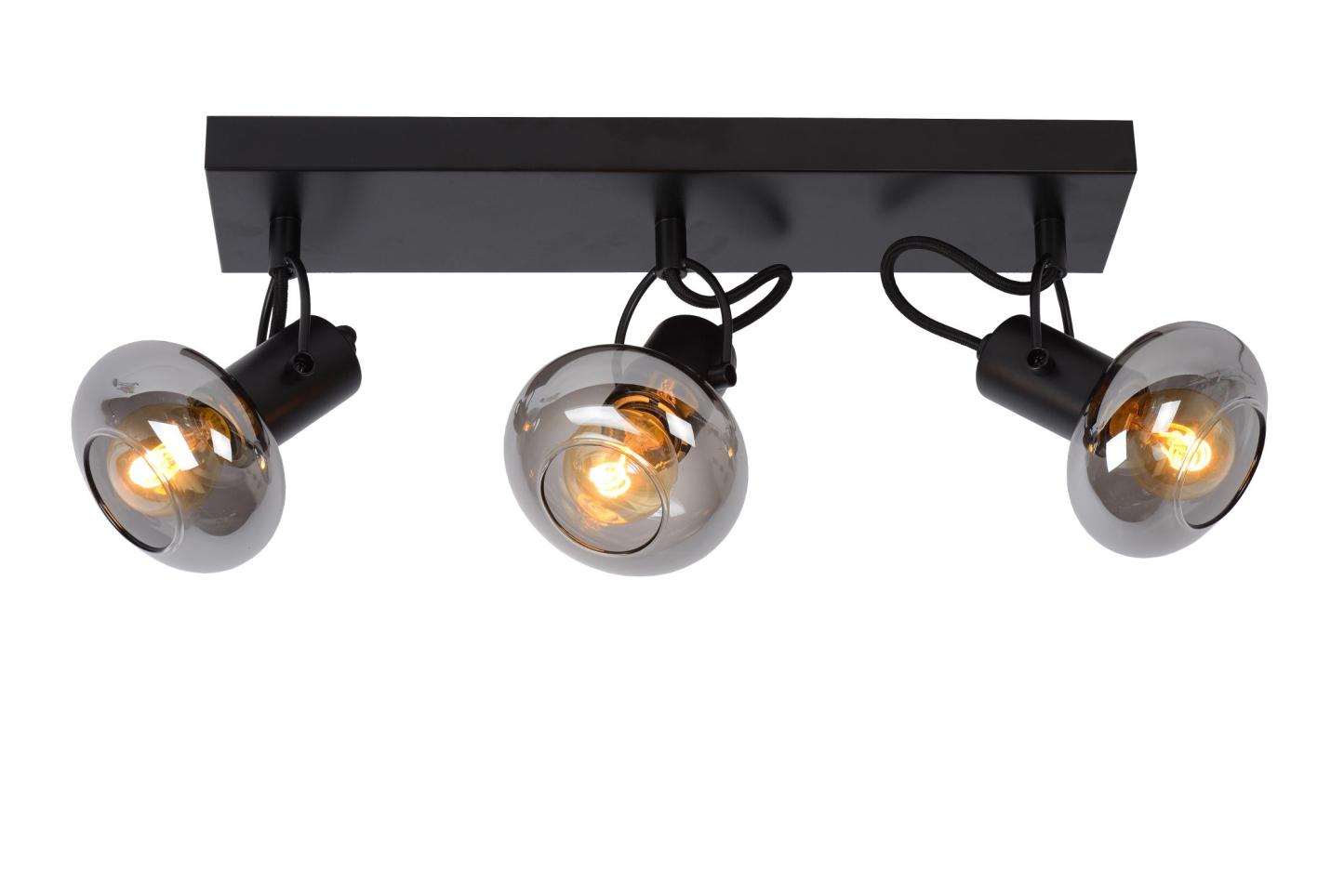 Madee Ceiling Lights - Matt Black/Smoked Grey