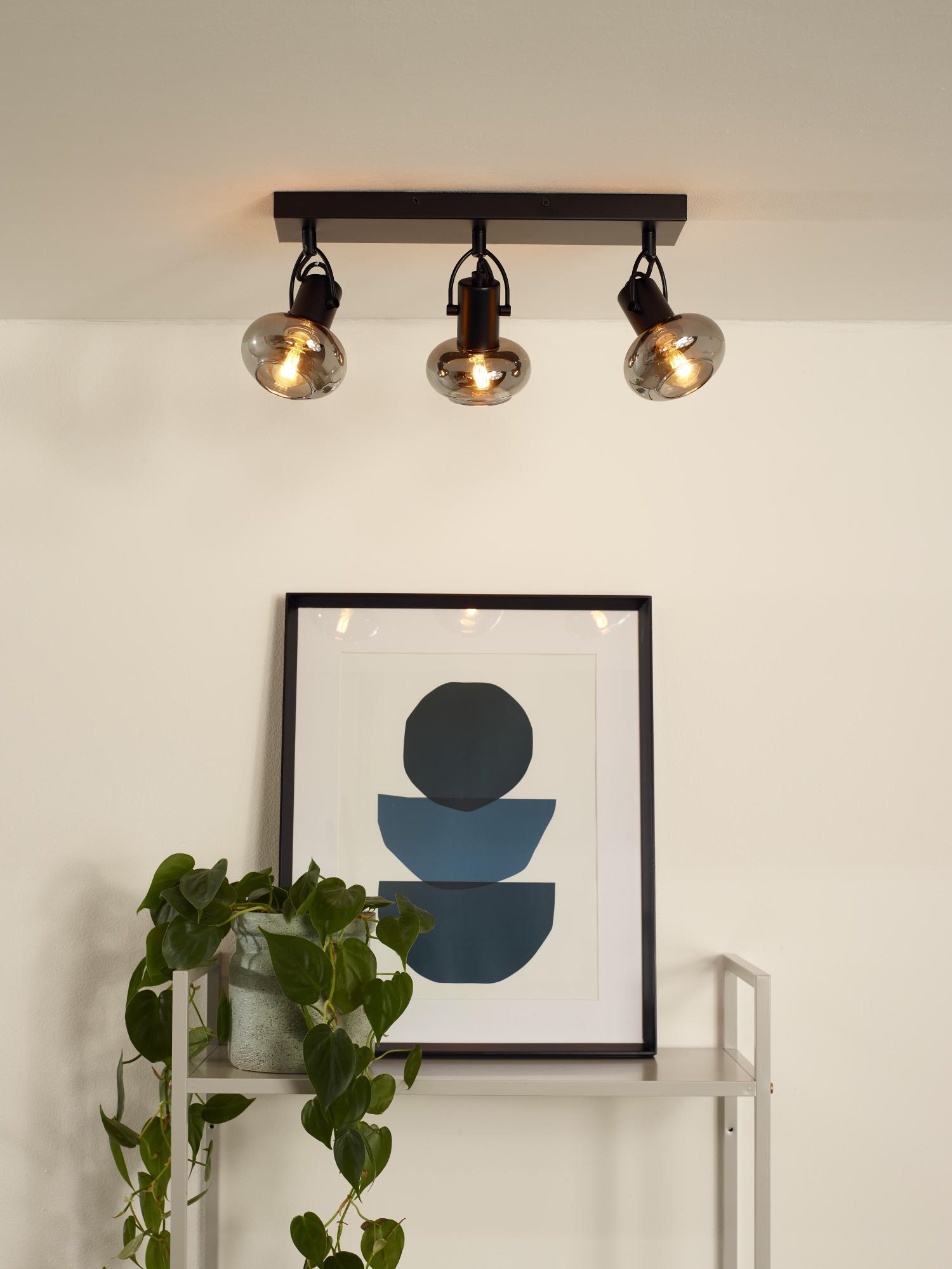 Madee Ceiling Lights - Matt Black/Smoked Grey
