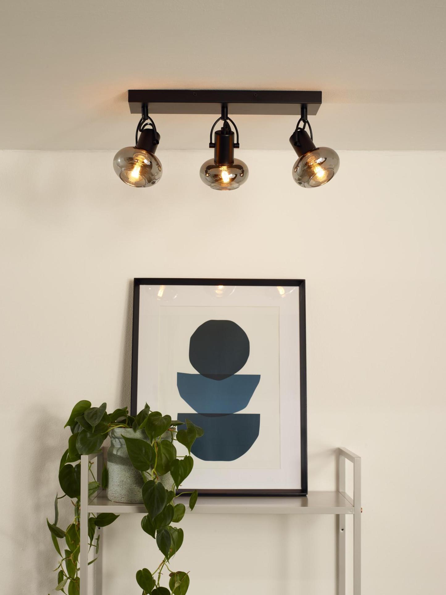 Madee Ceiling Lights - Matt Black/Smoked Grey