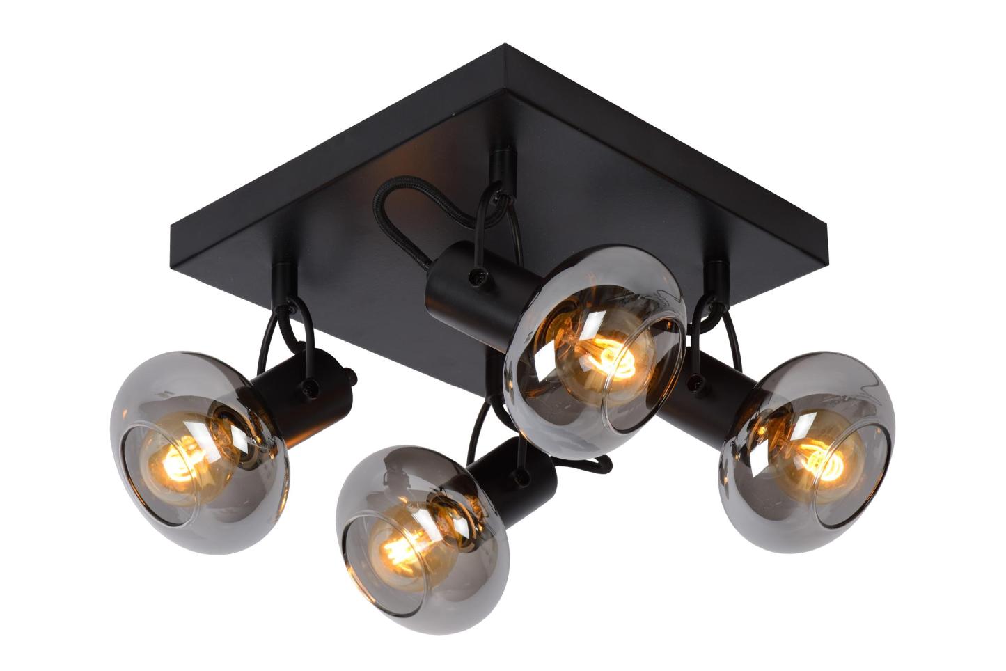 Madee Ceiling Lights - Matt Black/Smoked Grey