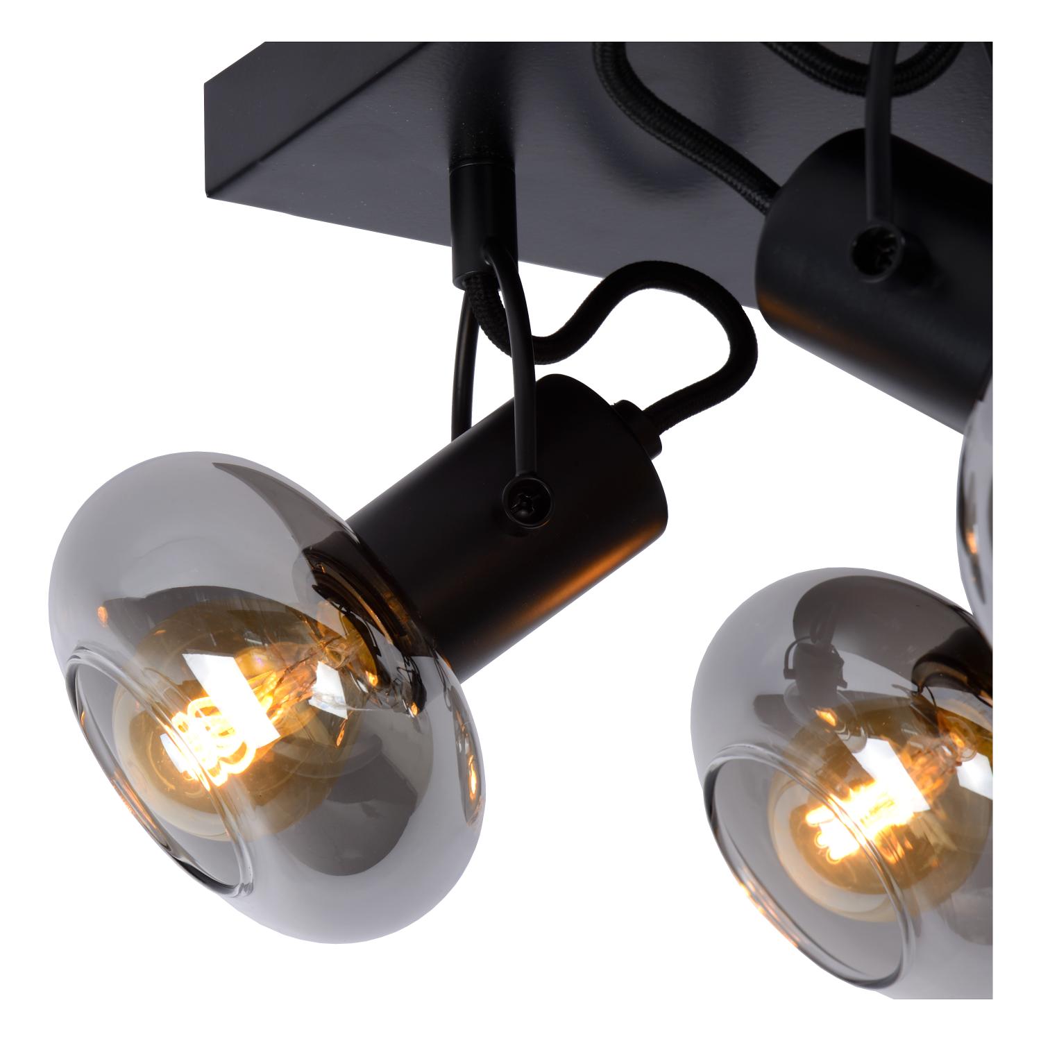 Madee Ceiling Lights - Matt Black/Smoked Grey